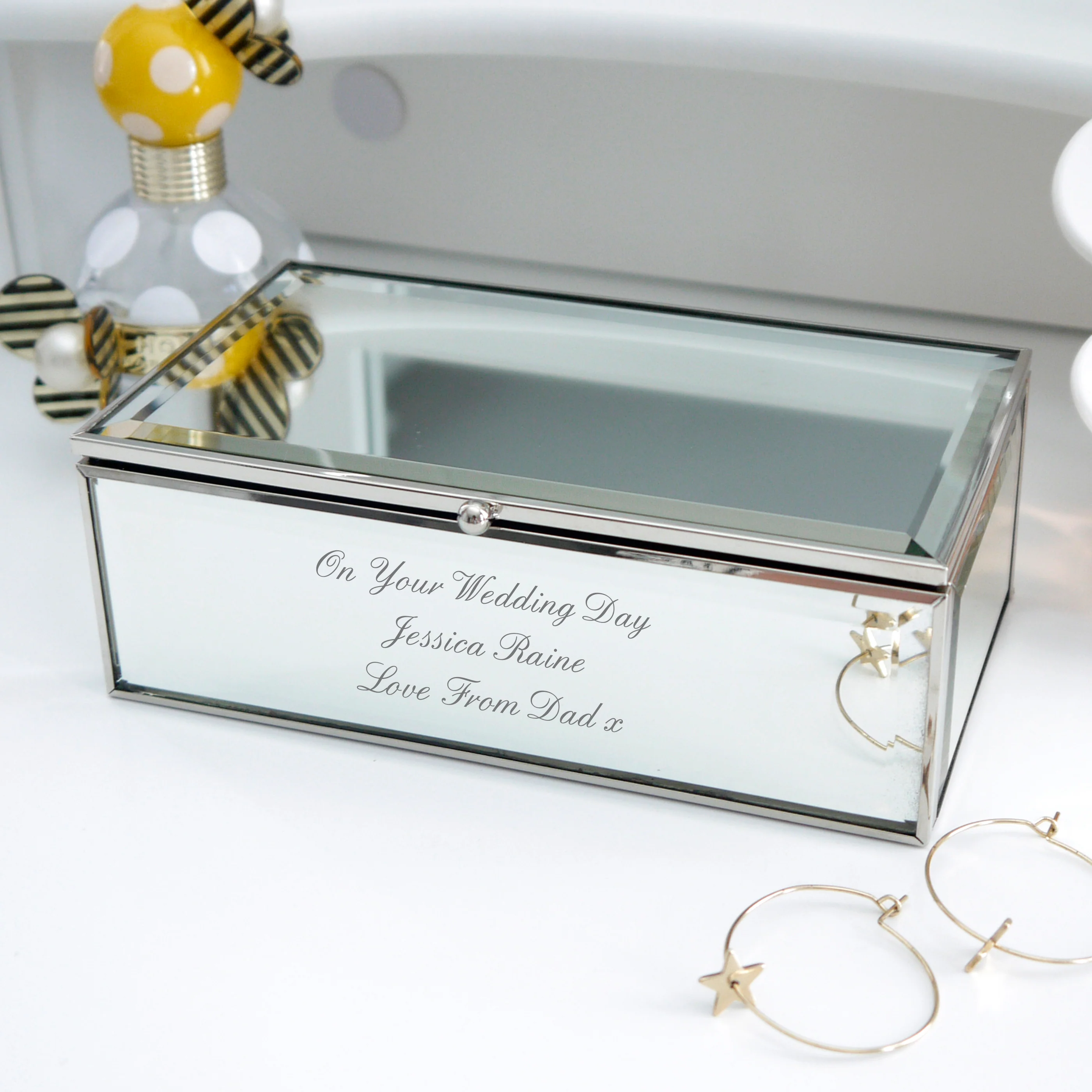 Personalised Mirrored Jewellery Box