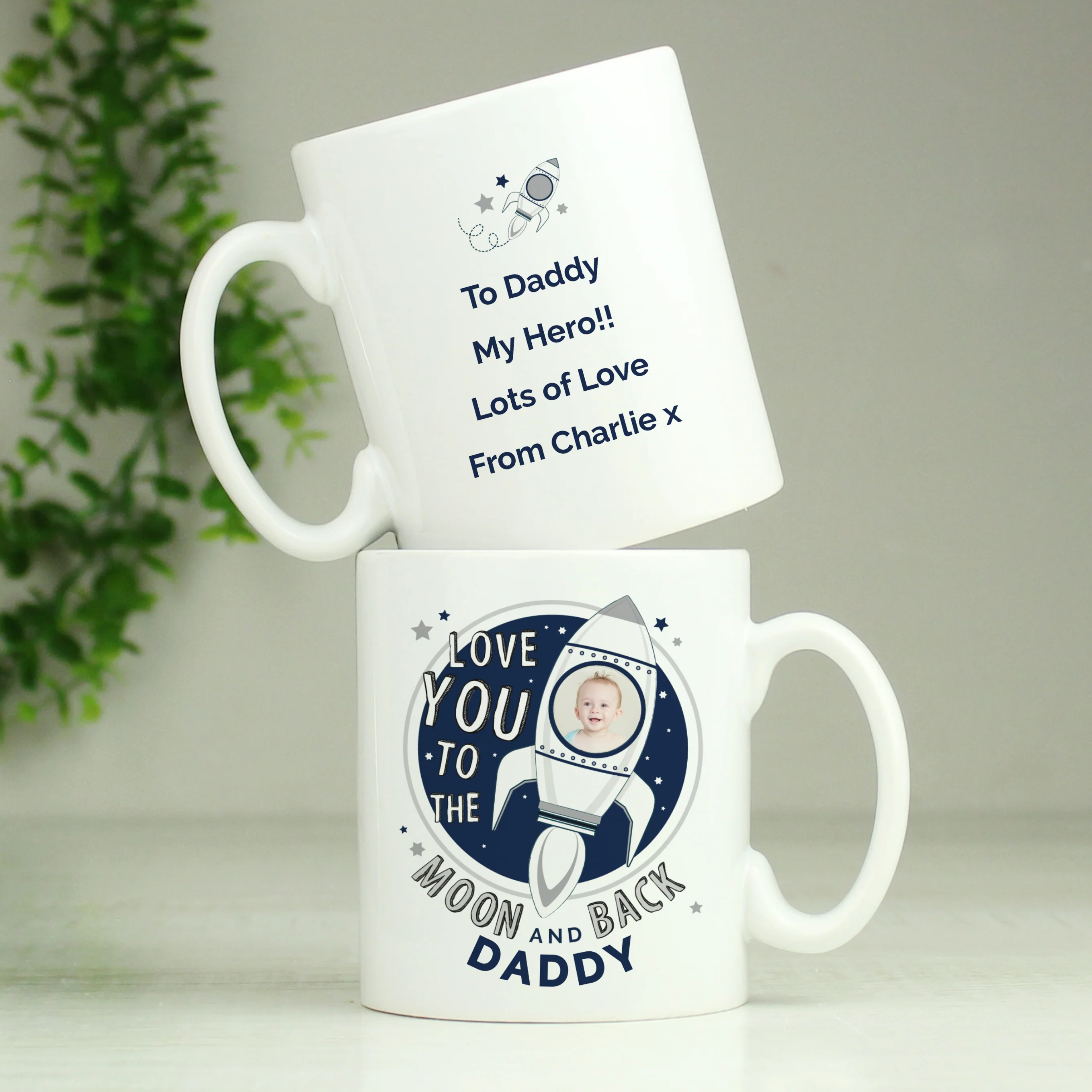 Personalised Moon & Back Photo Upload Mug - Image 2