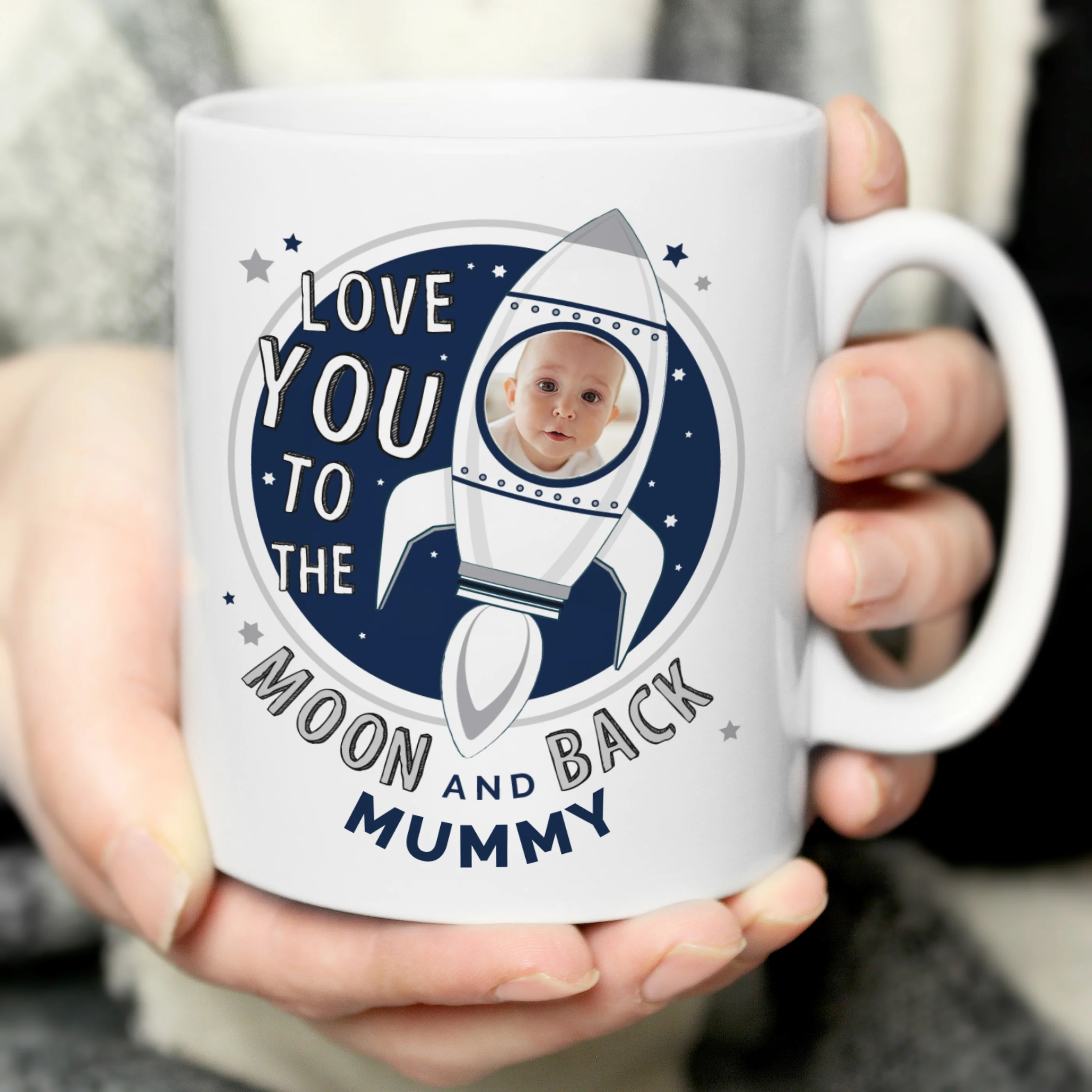 Personalised Moon & Back Photo Upload Mug - Image 4