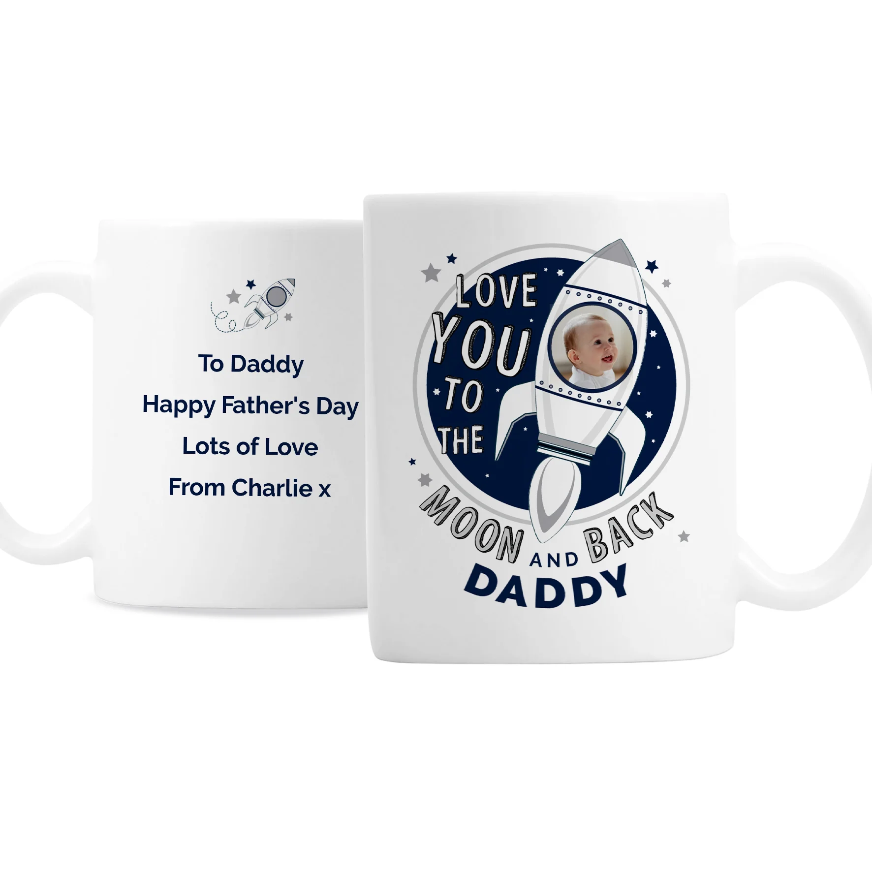 Personalised Moon & Back Photo Upload Mug - Image 5