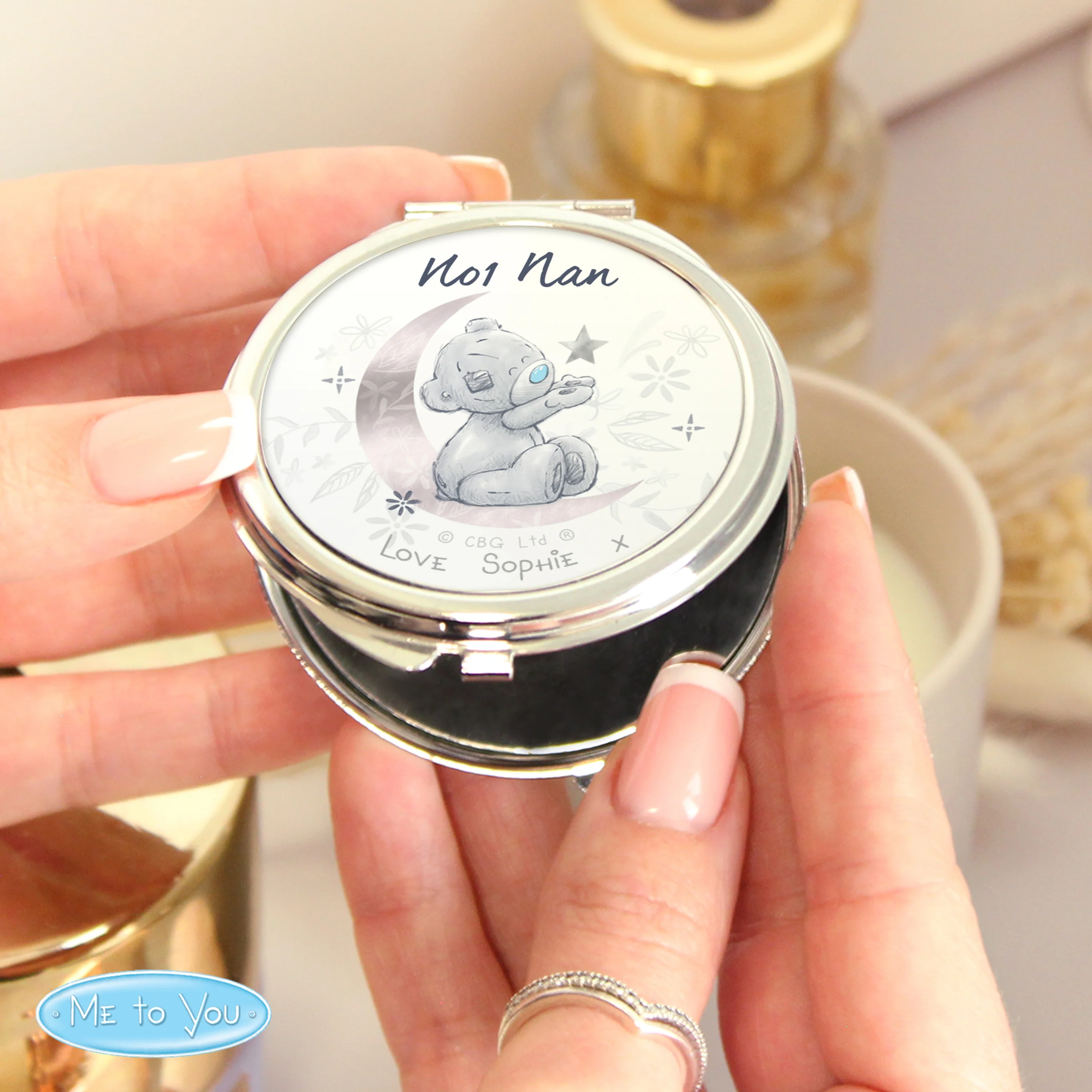 Personalised Moon & Stars Me To You Compact Mirror - Image 3