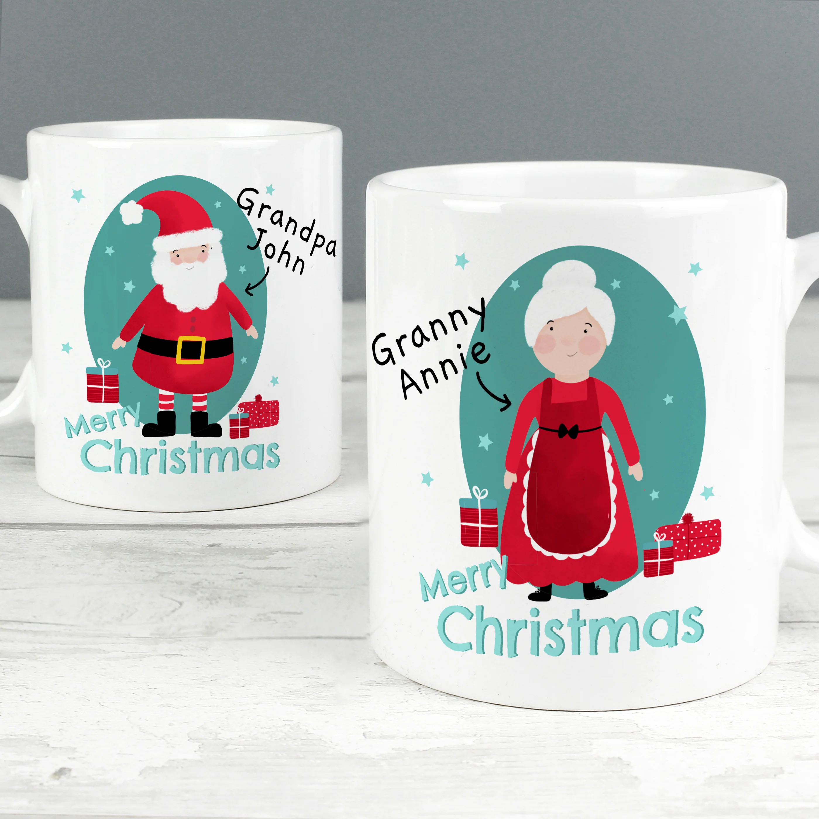 Personalised Mr & Mrs Claus Mug Set - Image 4