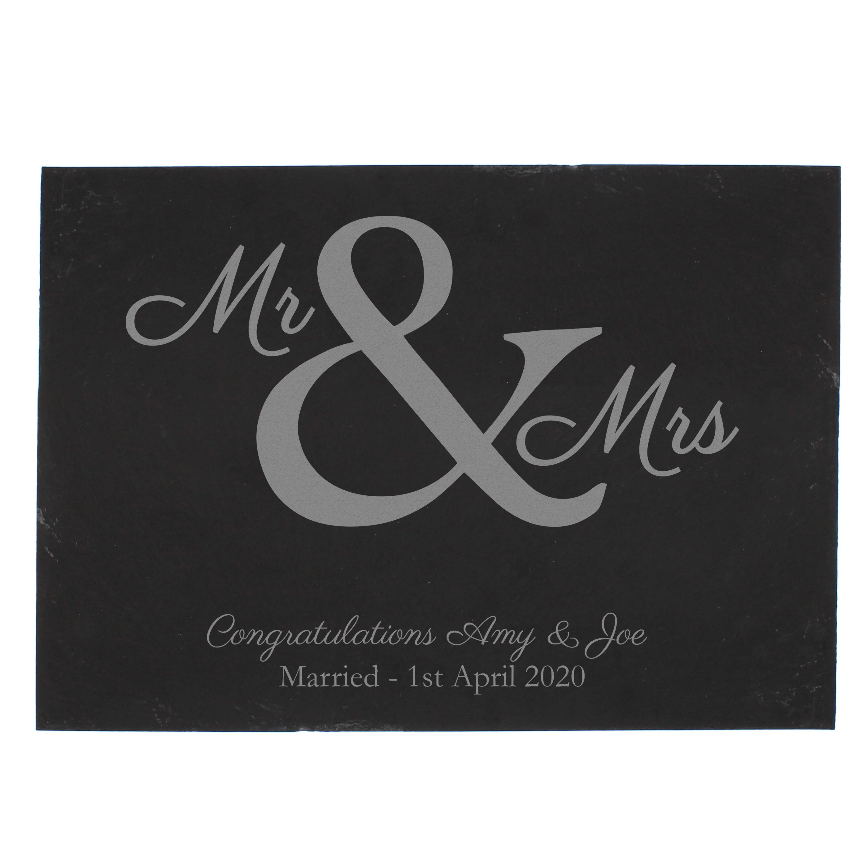Personalised Mr & Mrs Slate Placemat - Image 2
