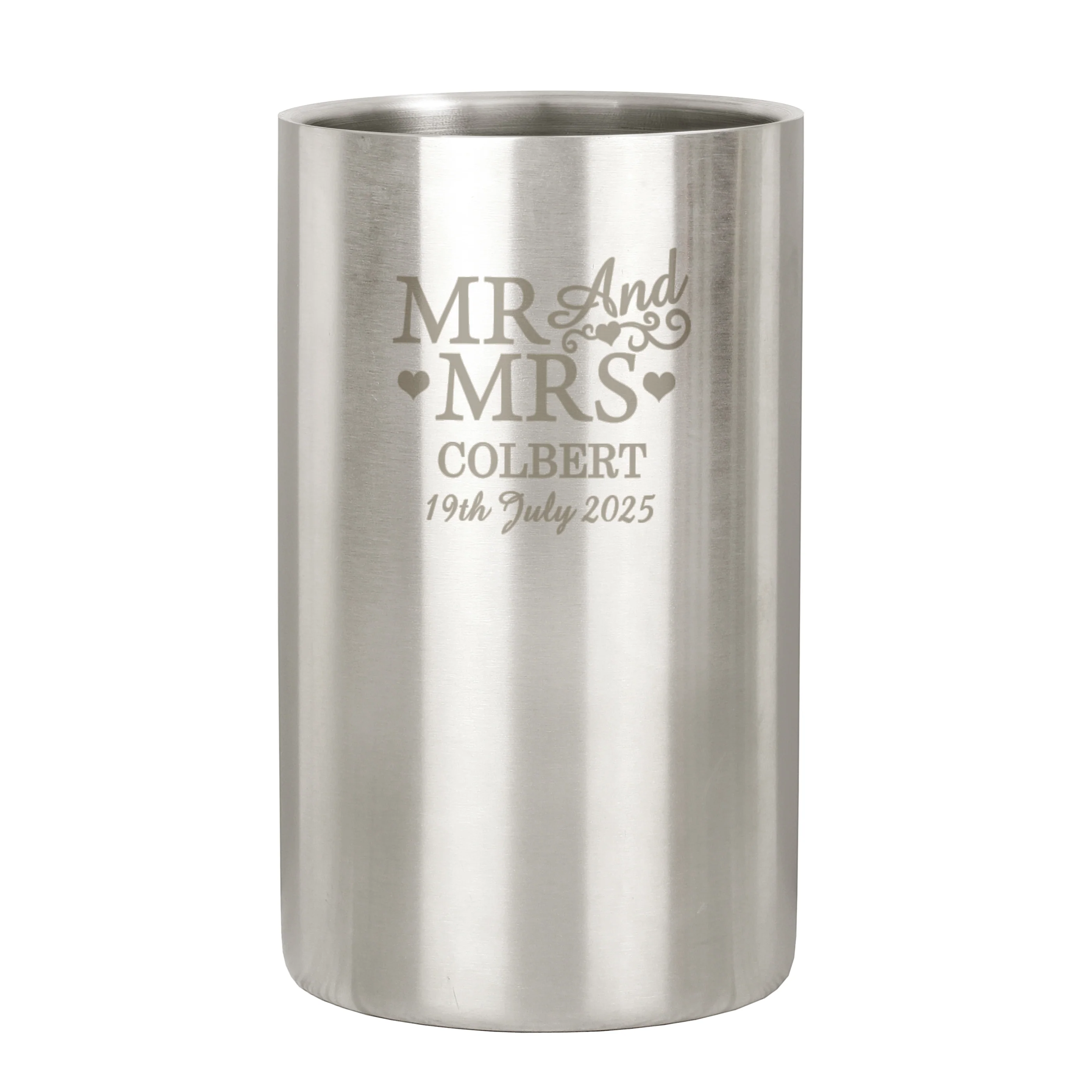 Personalised Mr & Mrs Wine Cooler - Image 5