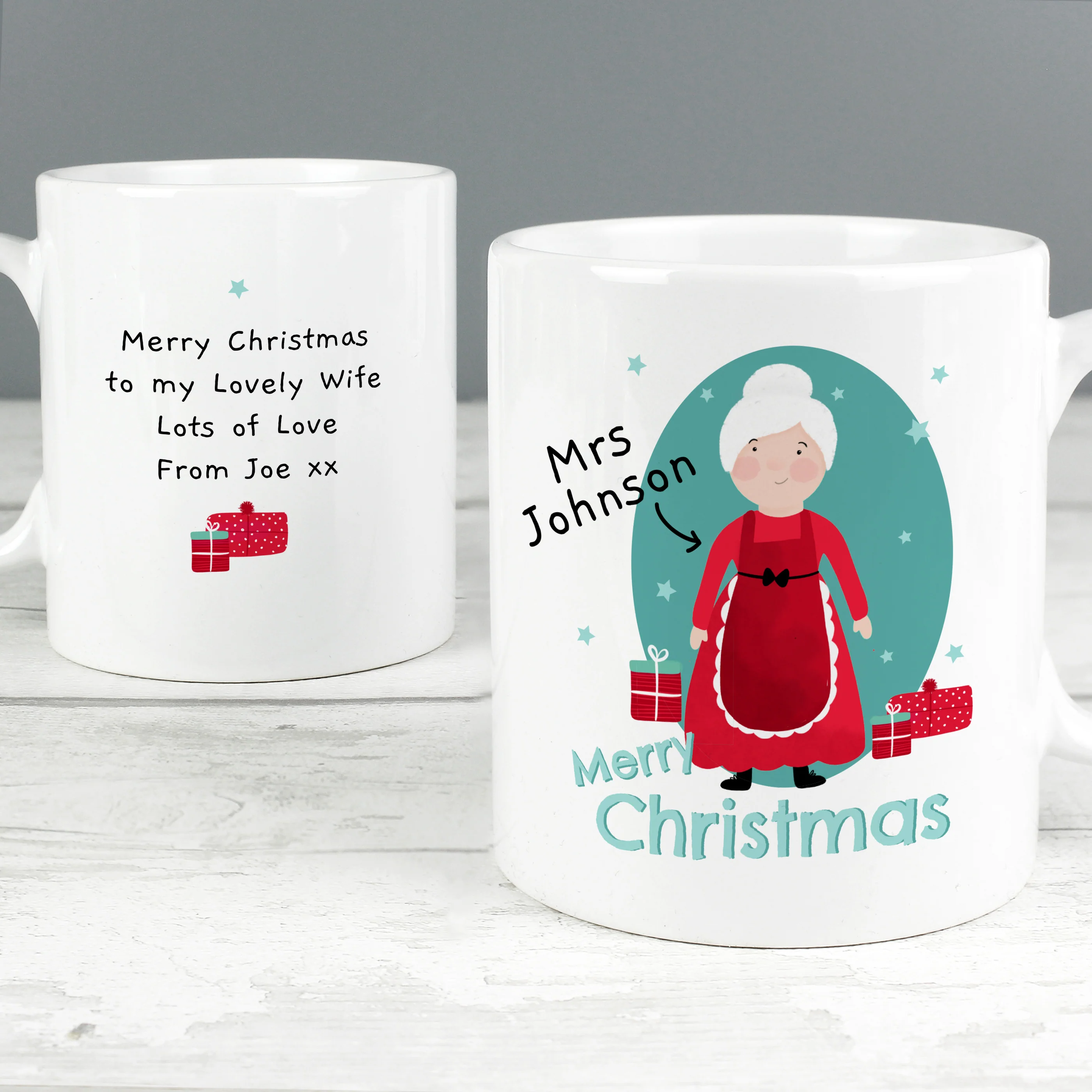 Personalised Mrs Claus Christmas Mug - Image 6