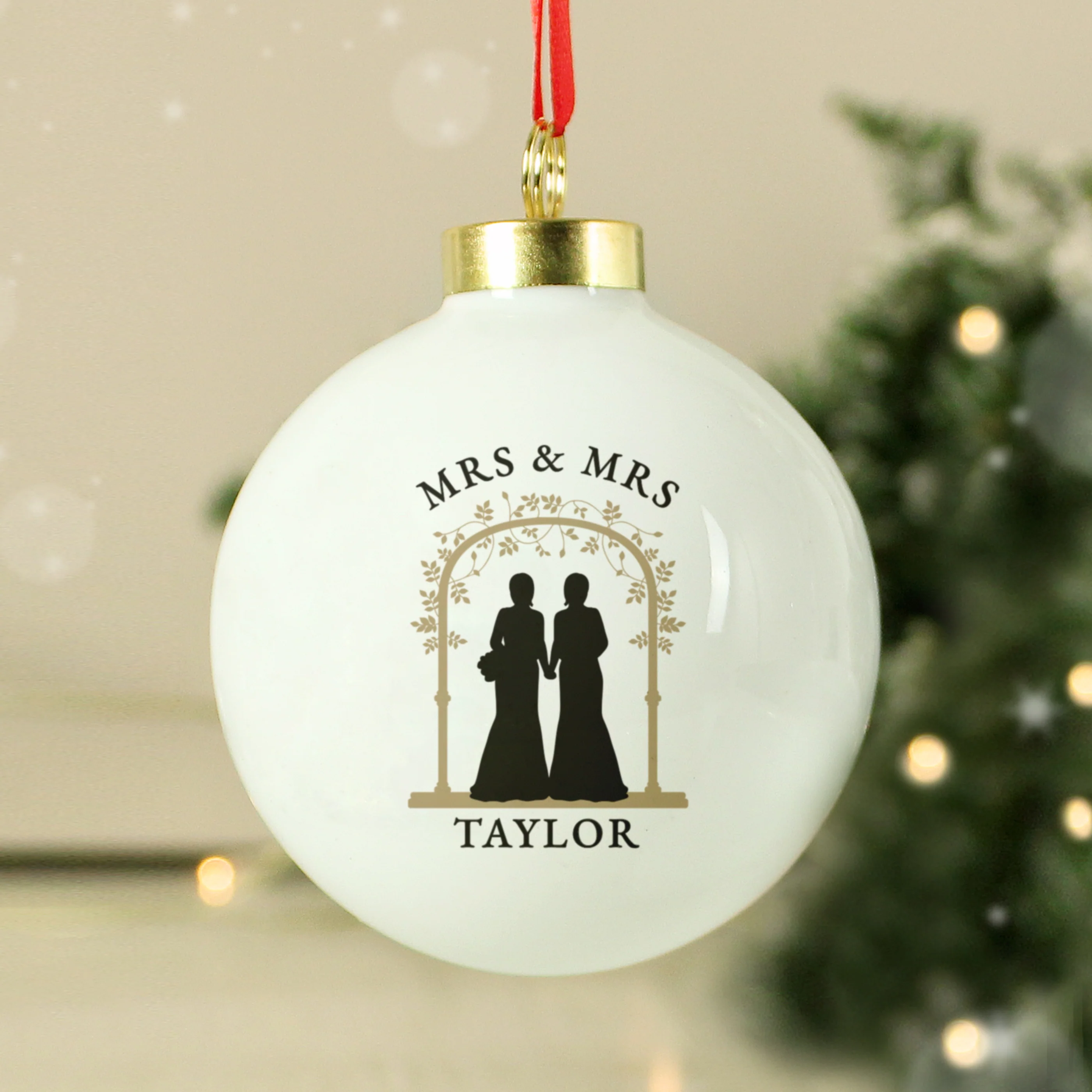 Personalised Mrs & Mrs Bauble - Image 2