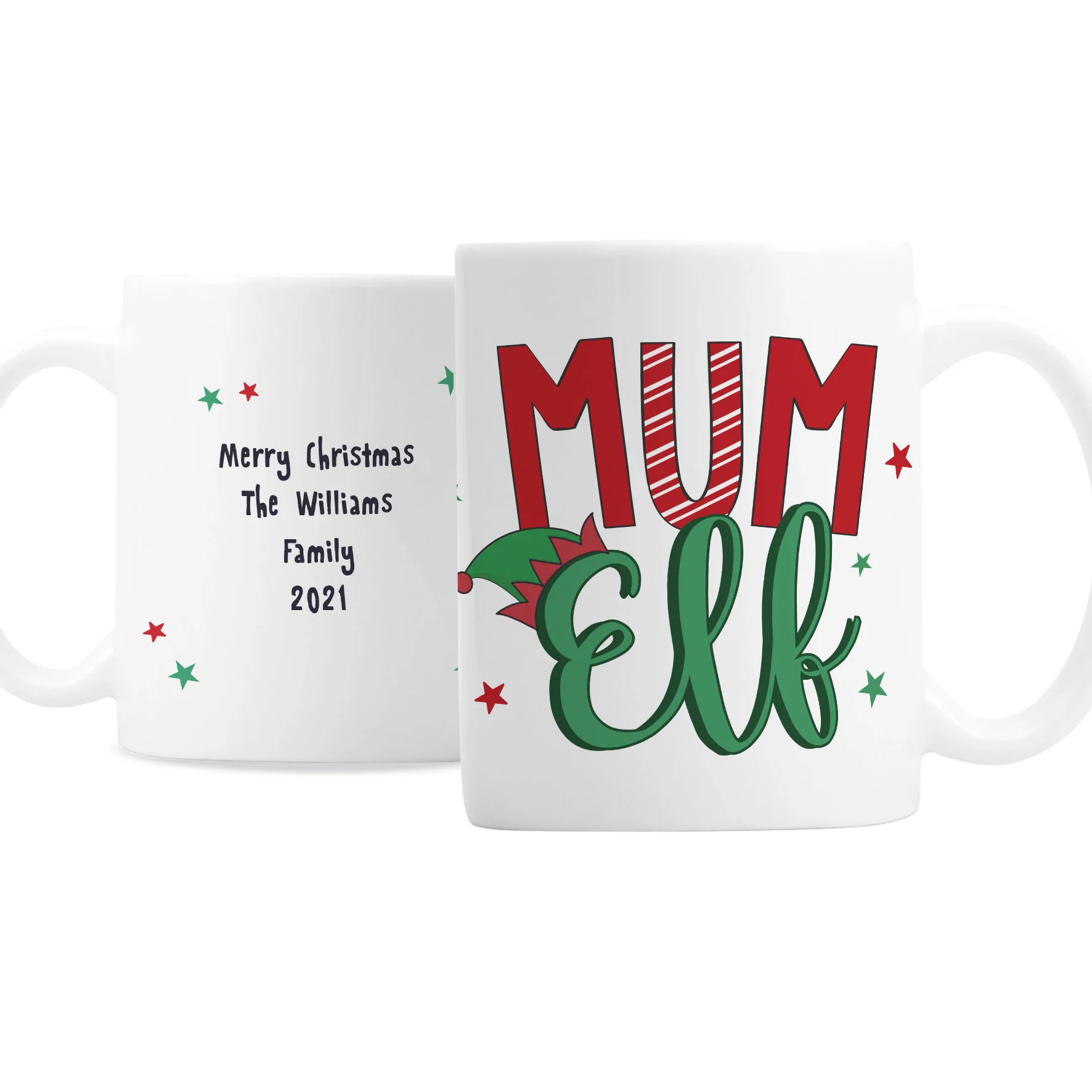 Personalised Mum Elf Mug - Image 3