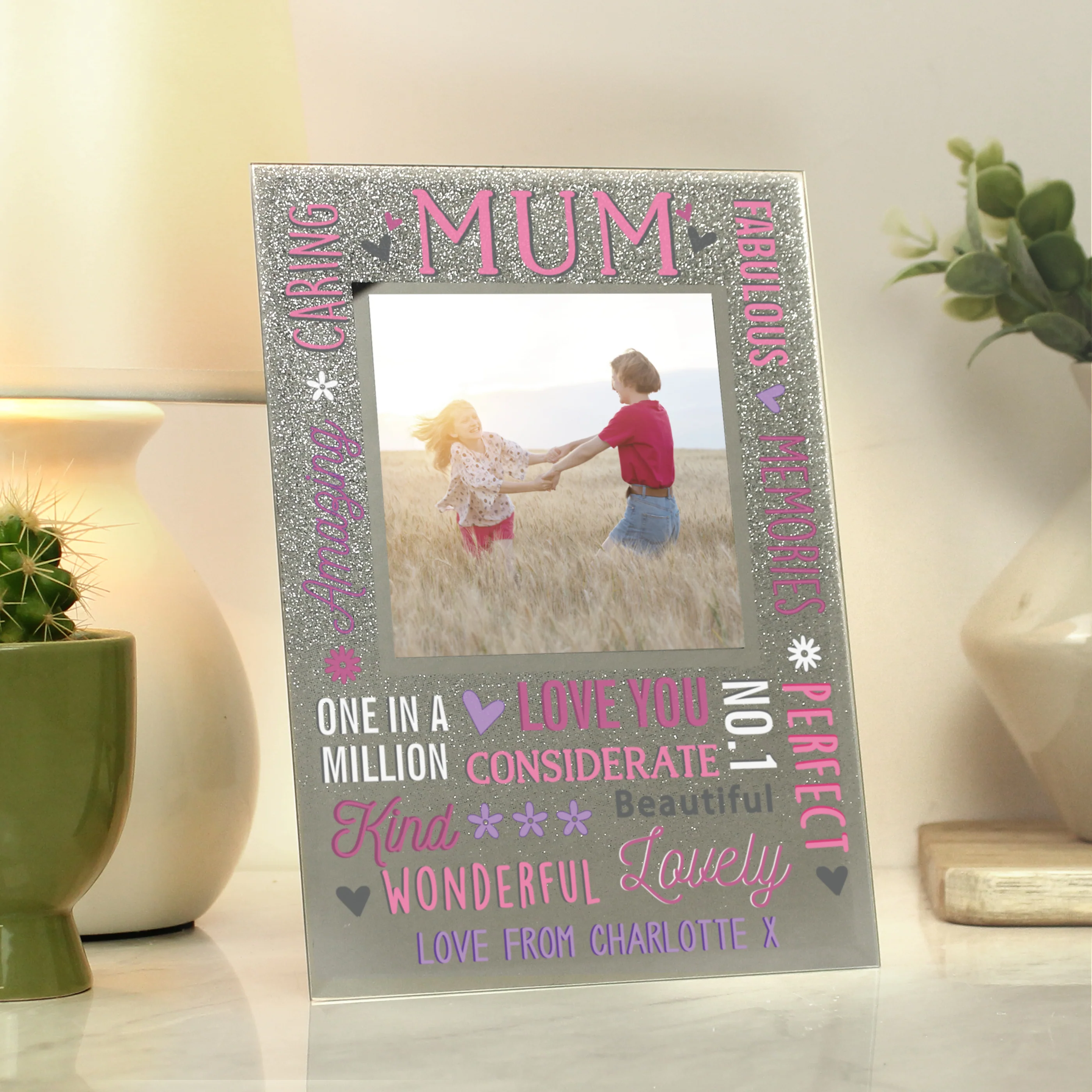 Personalised Mum Glitter Frame - Image 2