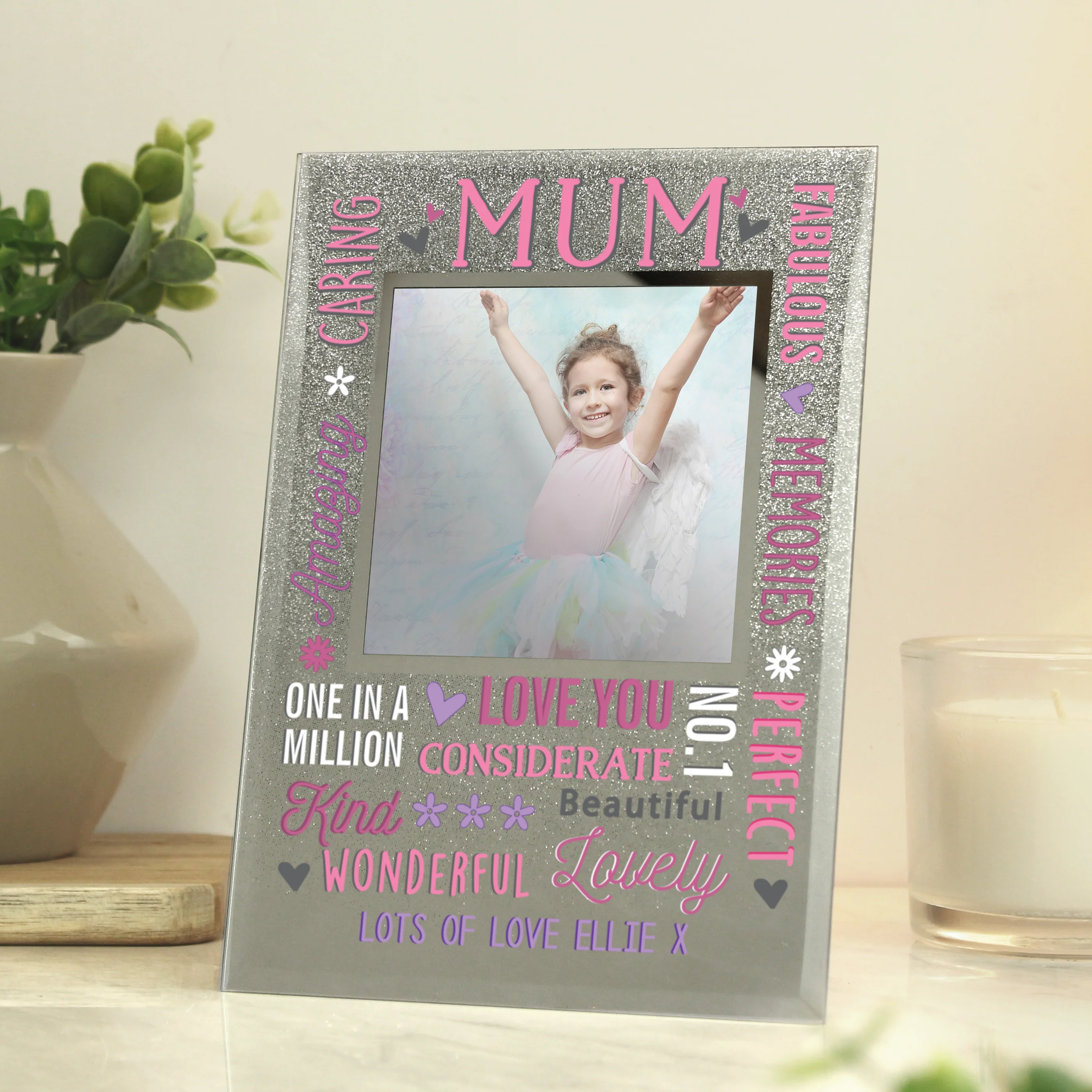 Personalised Mum Glitter Frame - Image 3