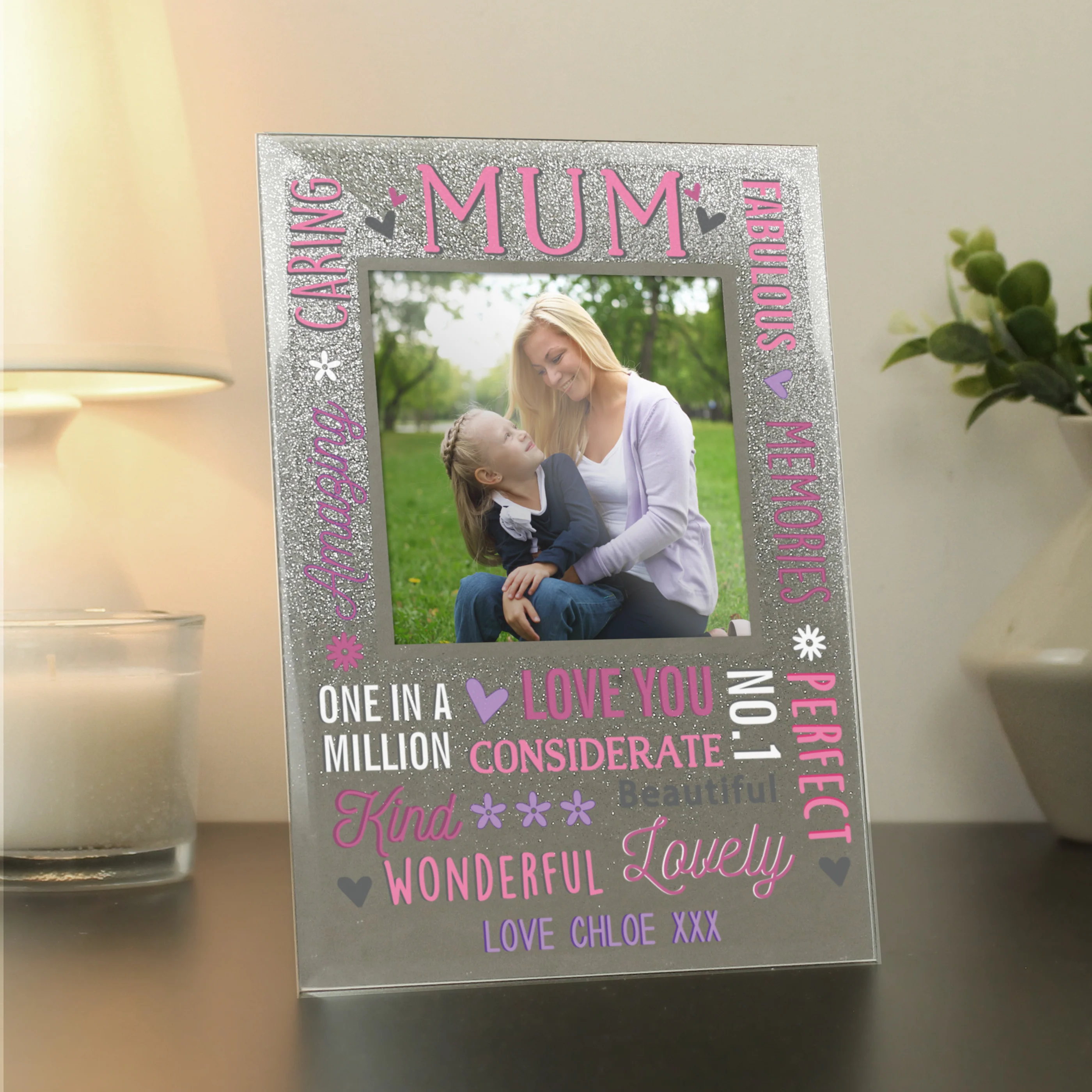 Personalised Mum Glitter Frame - Image 4