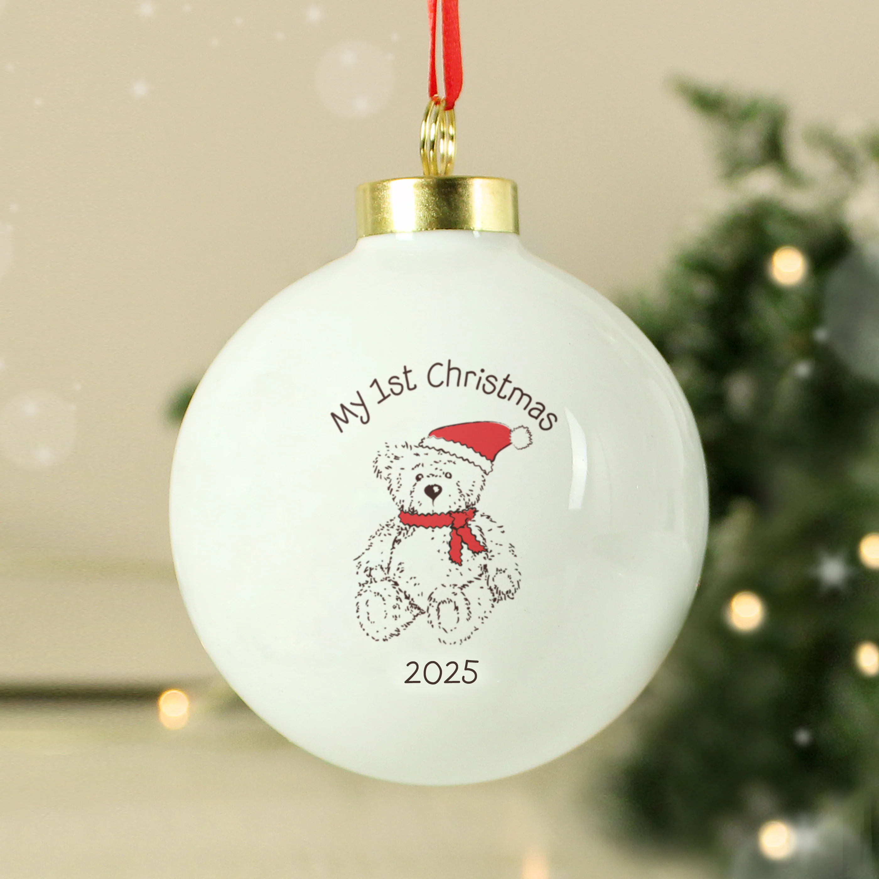 Personalised My 1st Xmas Teddy Bear Bauble - Image 2