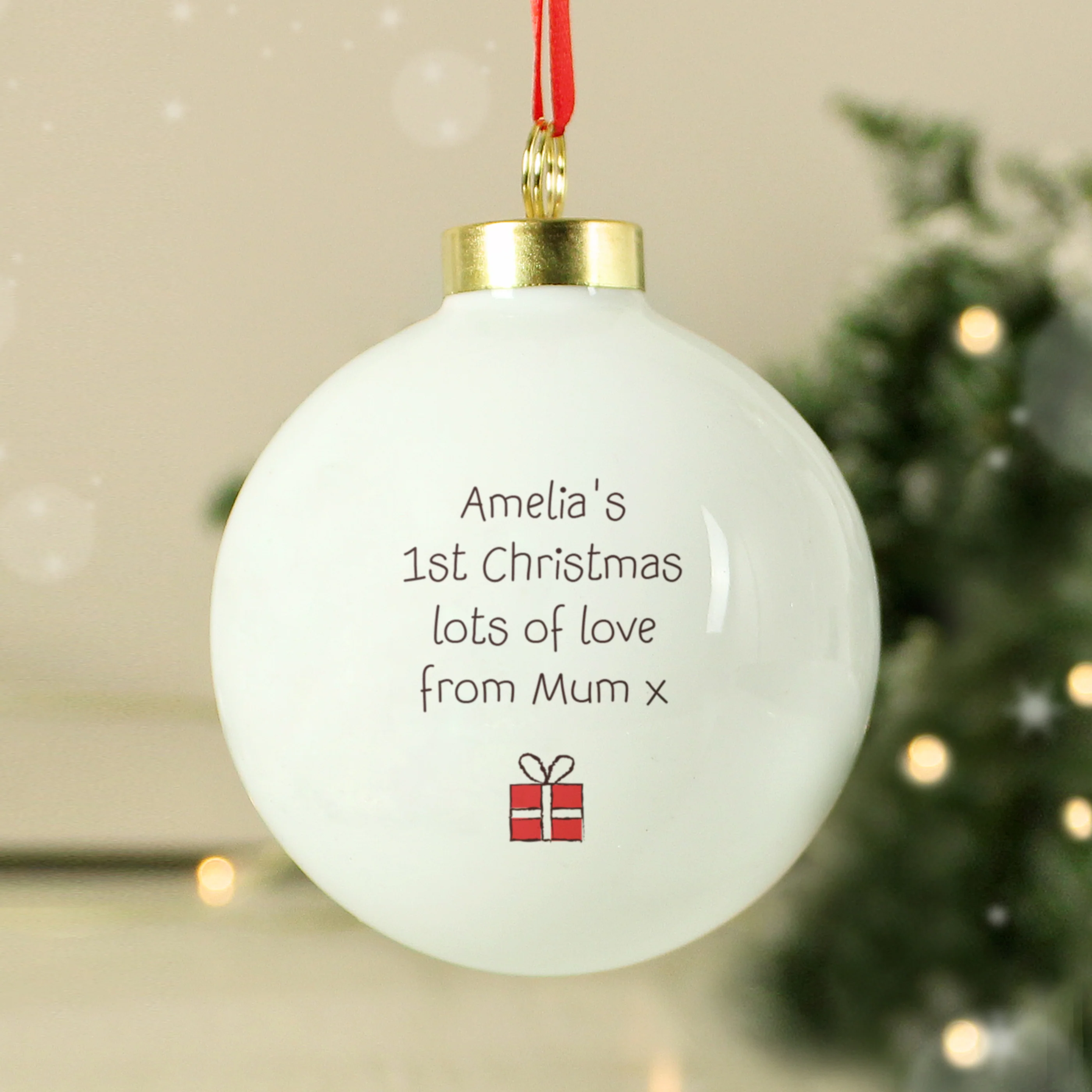 Personalised My 1st Xmas Teddy Bear Bauble - Image 3