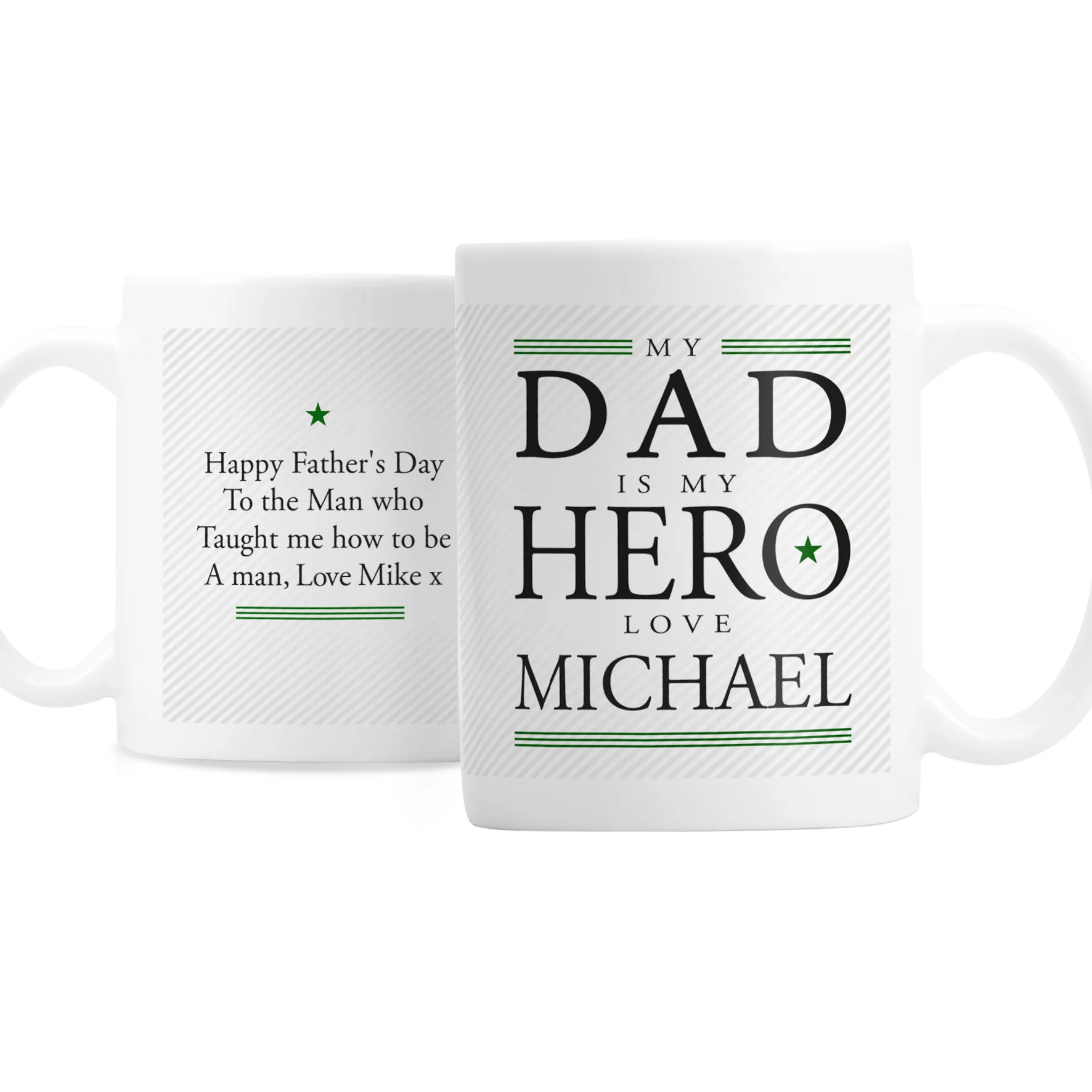 Personalised My Dad is My Hero Mug - Image 4