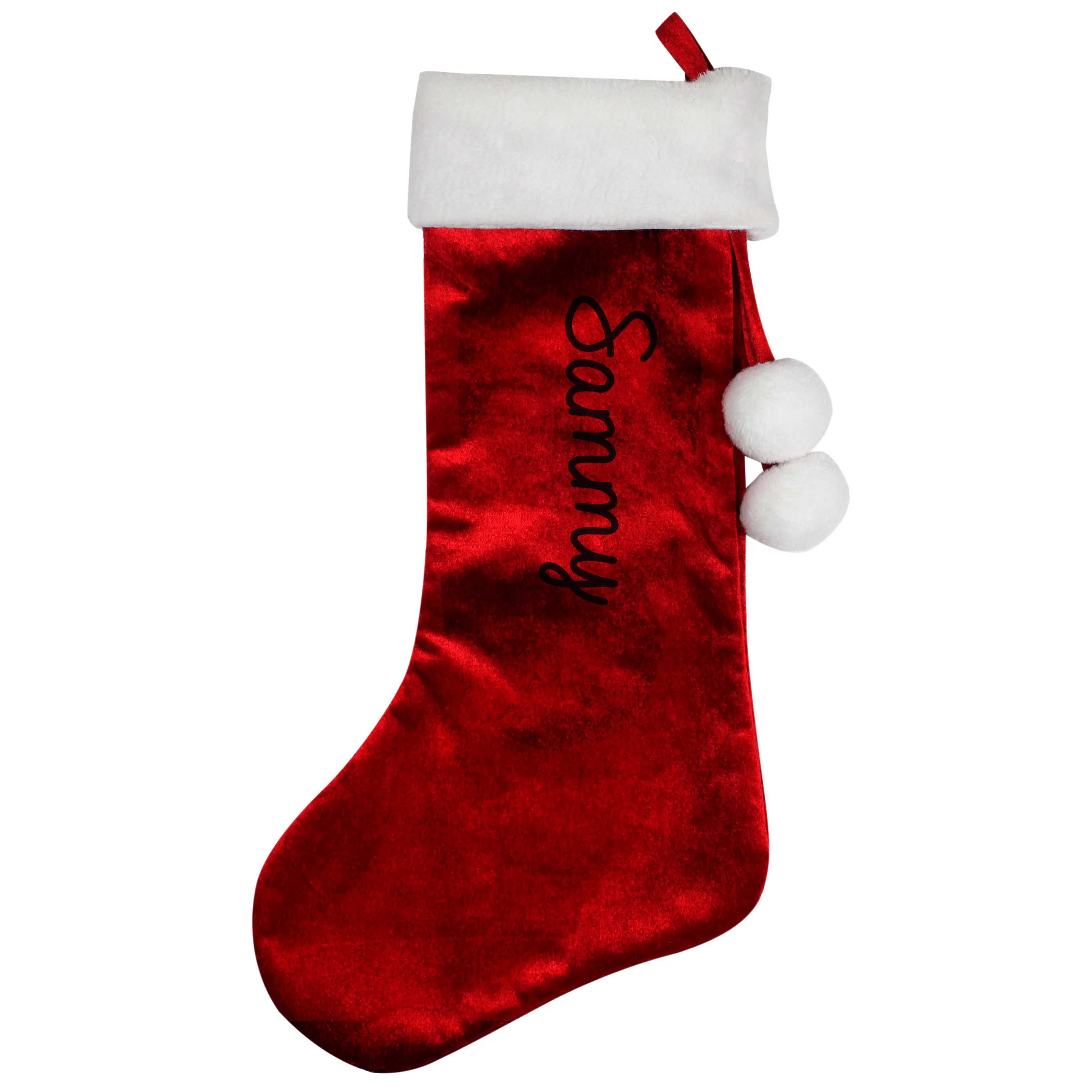 Personalised Name Only Red Stocking - Image 5