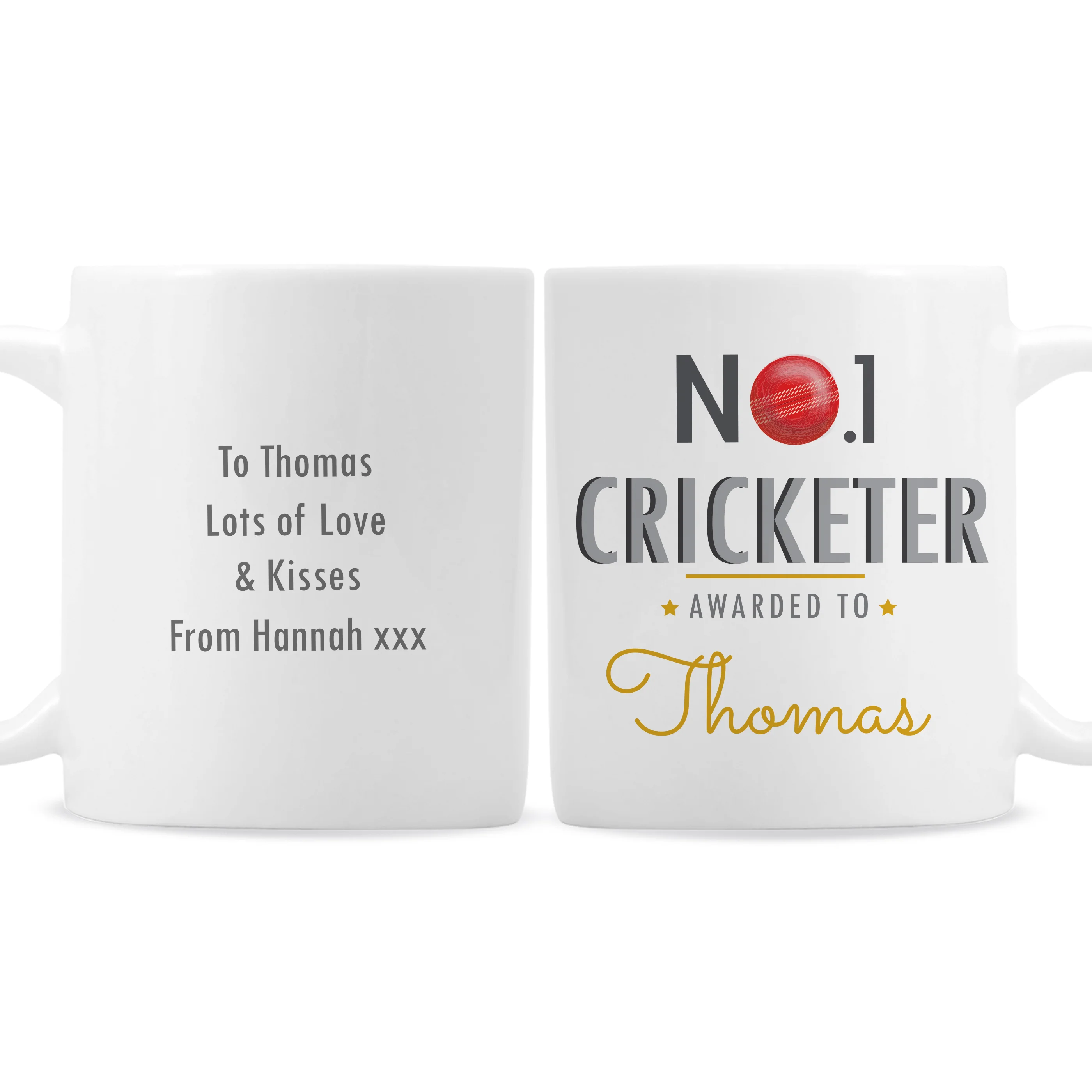 Personalised No.1 Cricketer Mug - Image 2