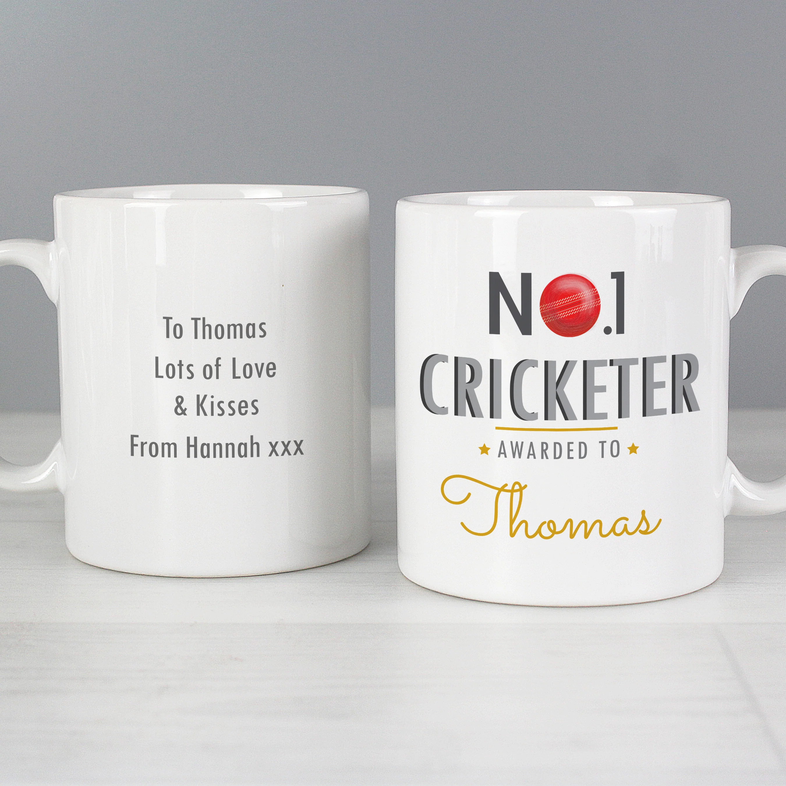 Personalised No.1 Cricketer Mug - Image 6