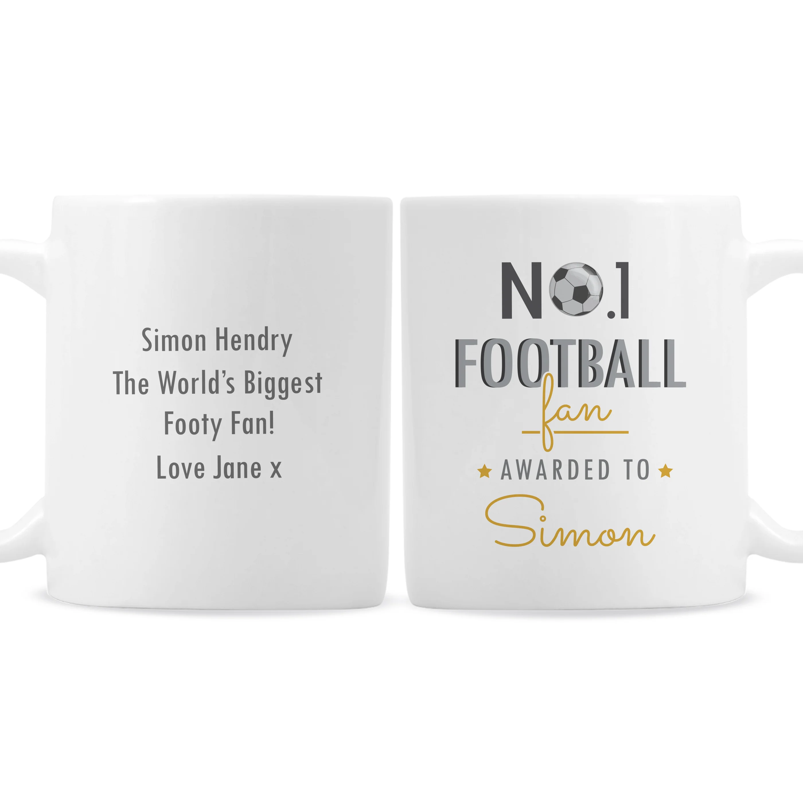 Personalised No.1 Football Fan Mug - Image 2
