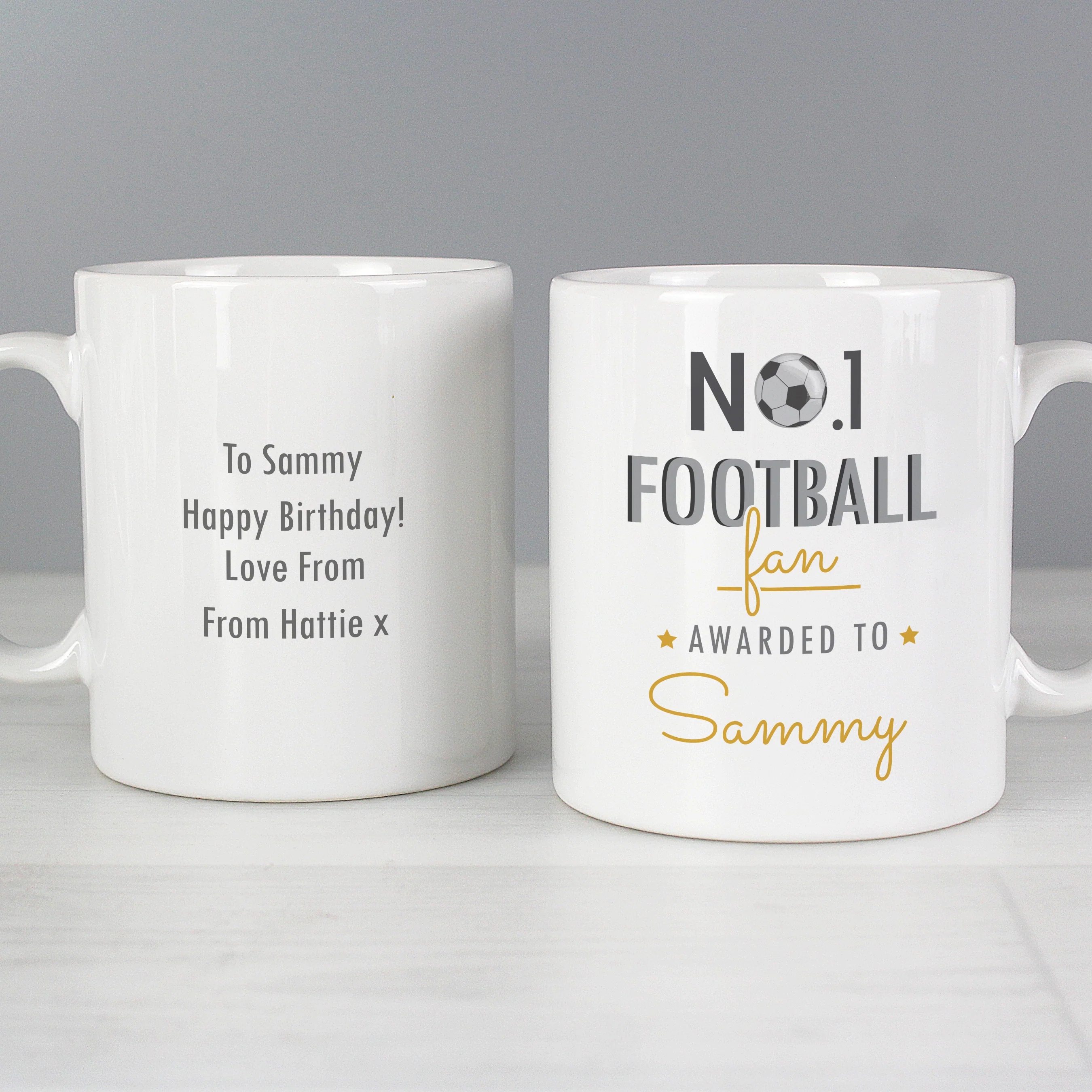 Personalised No.1 Football Fan Mug - Image 4