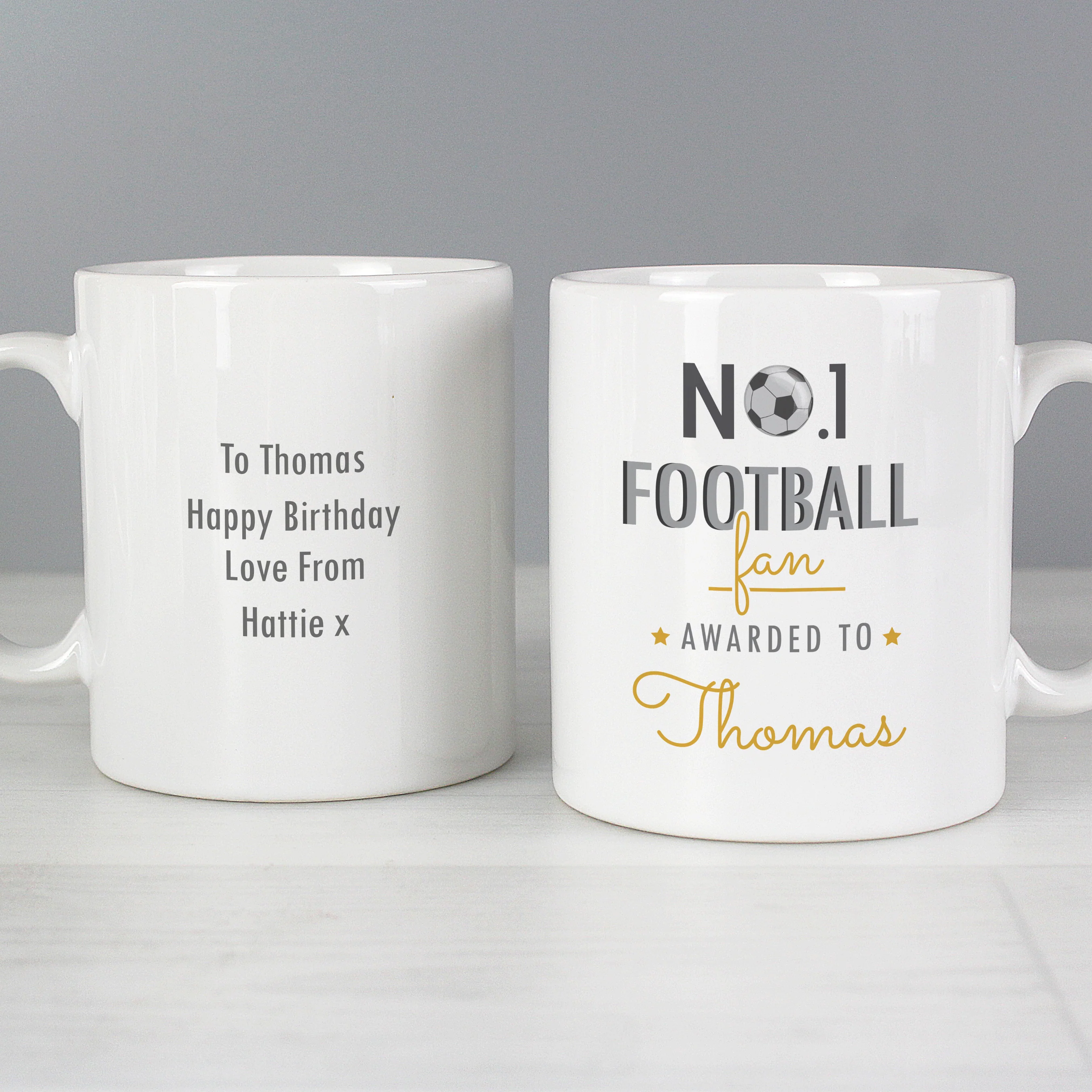 Personalised No.1 Football Fan Mug - Image 5