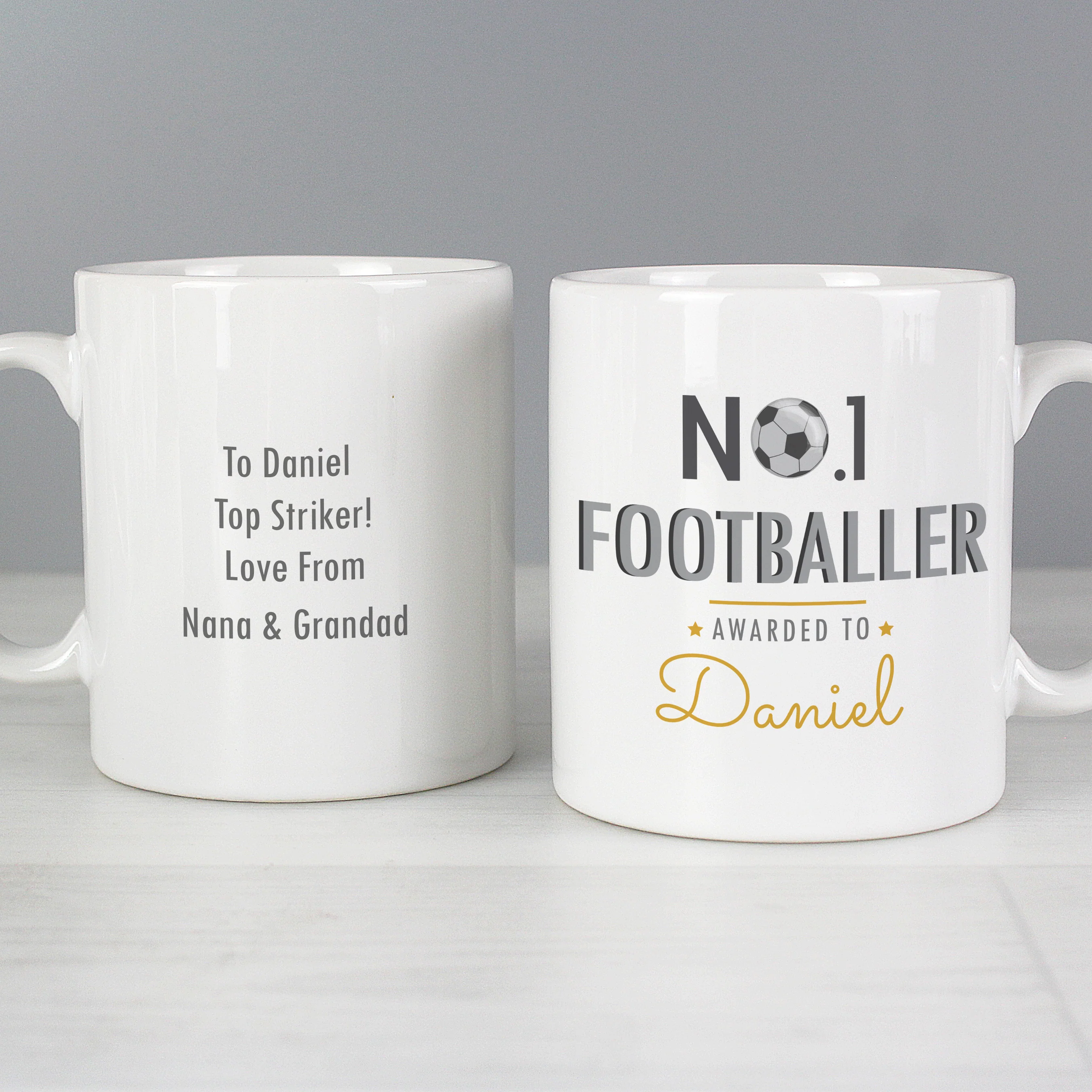 Personalised No.1 Footballer Mug - Image 4