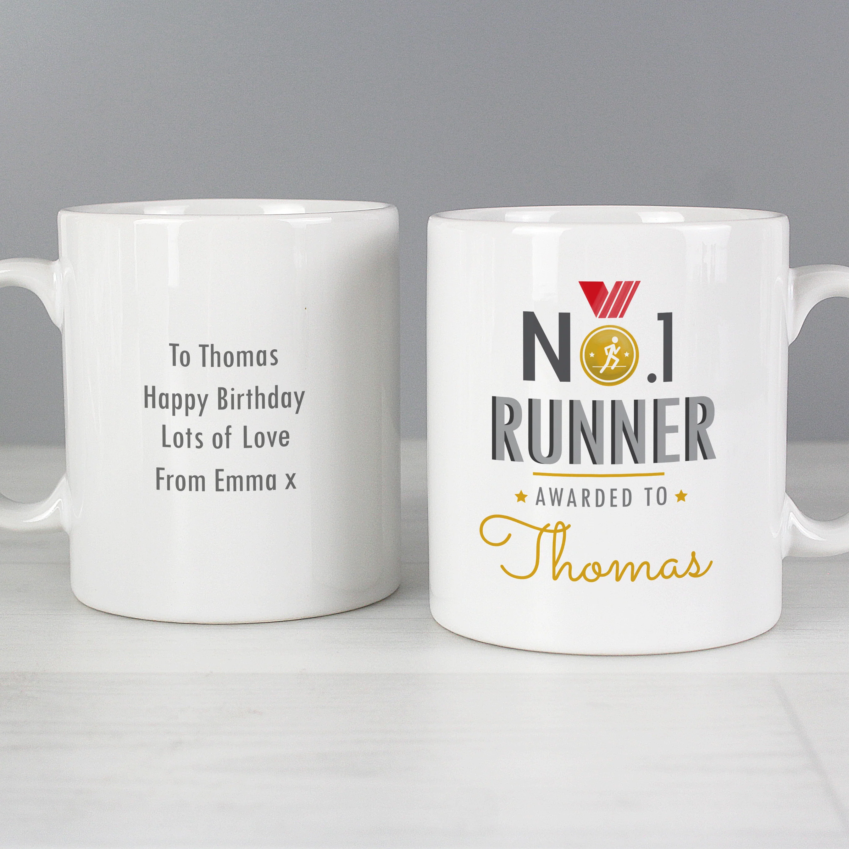 Personalised No.1 Runner Mug - Image 6