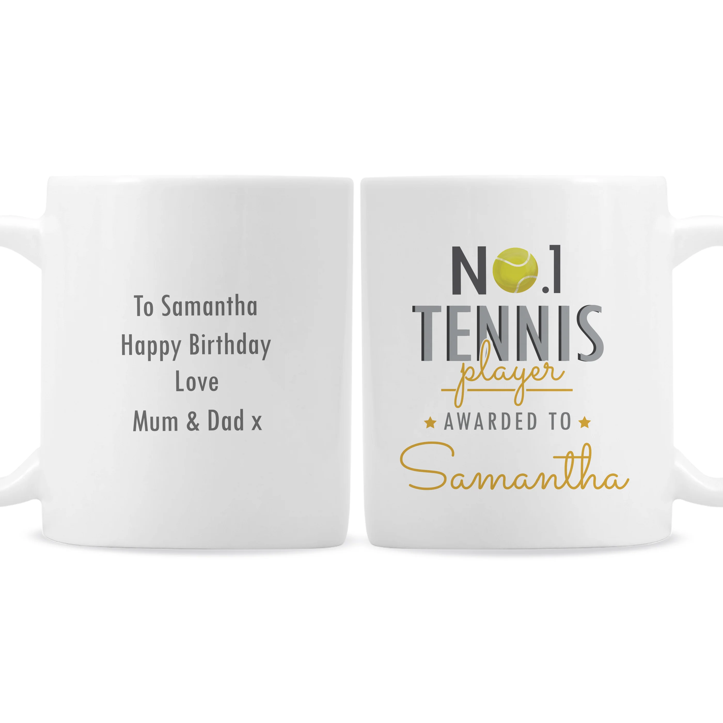 Personalised No.1 Tennis Player Mug - Image 2