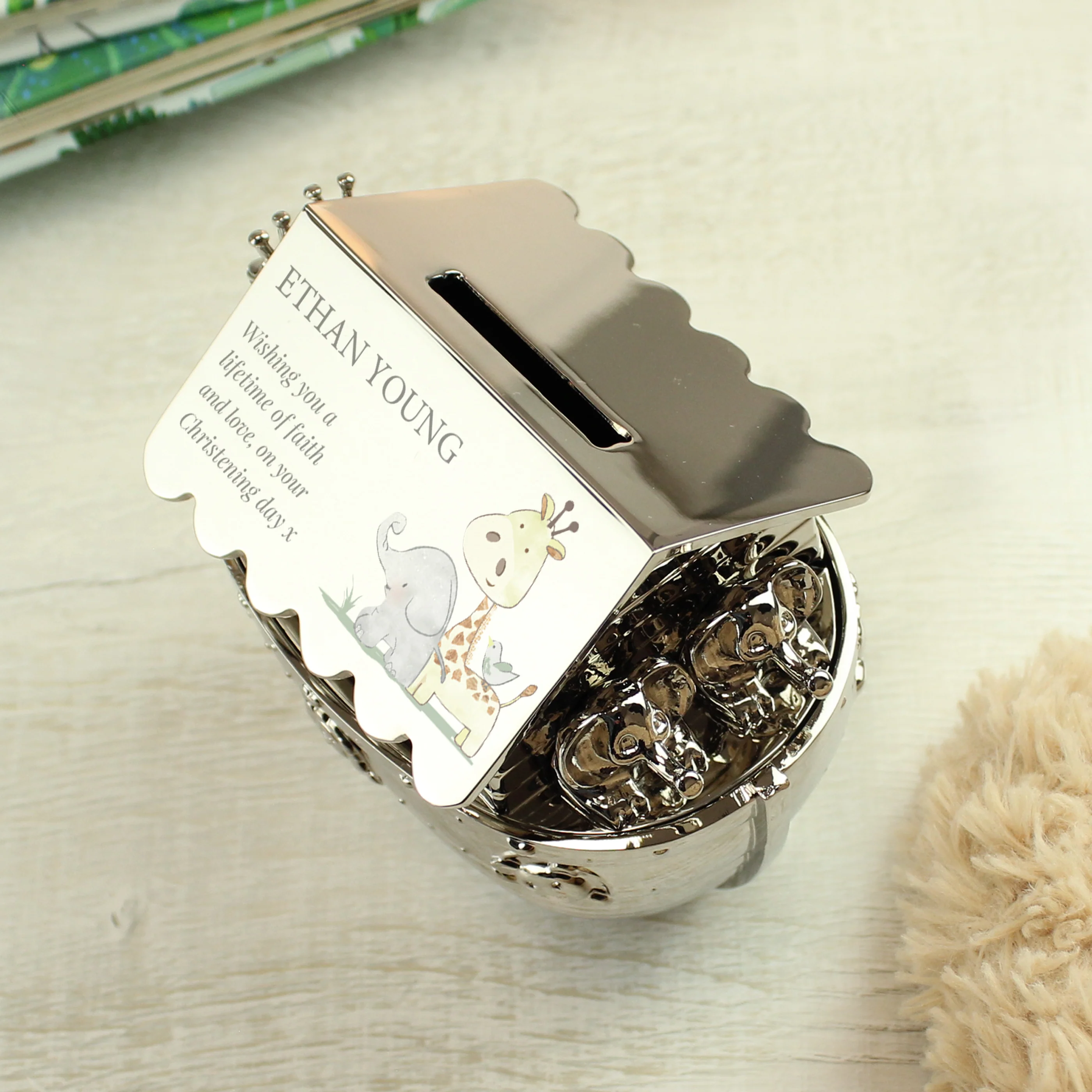 Personalised Noahs Ark Money Box