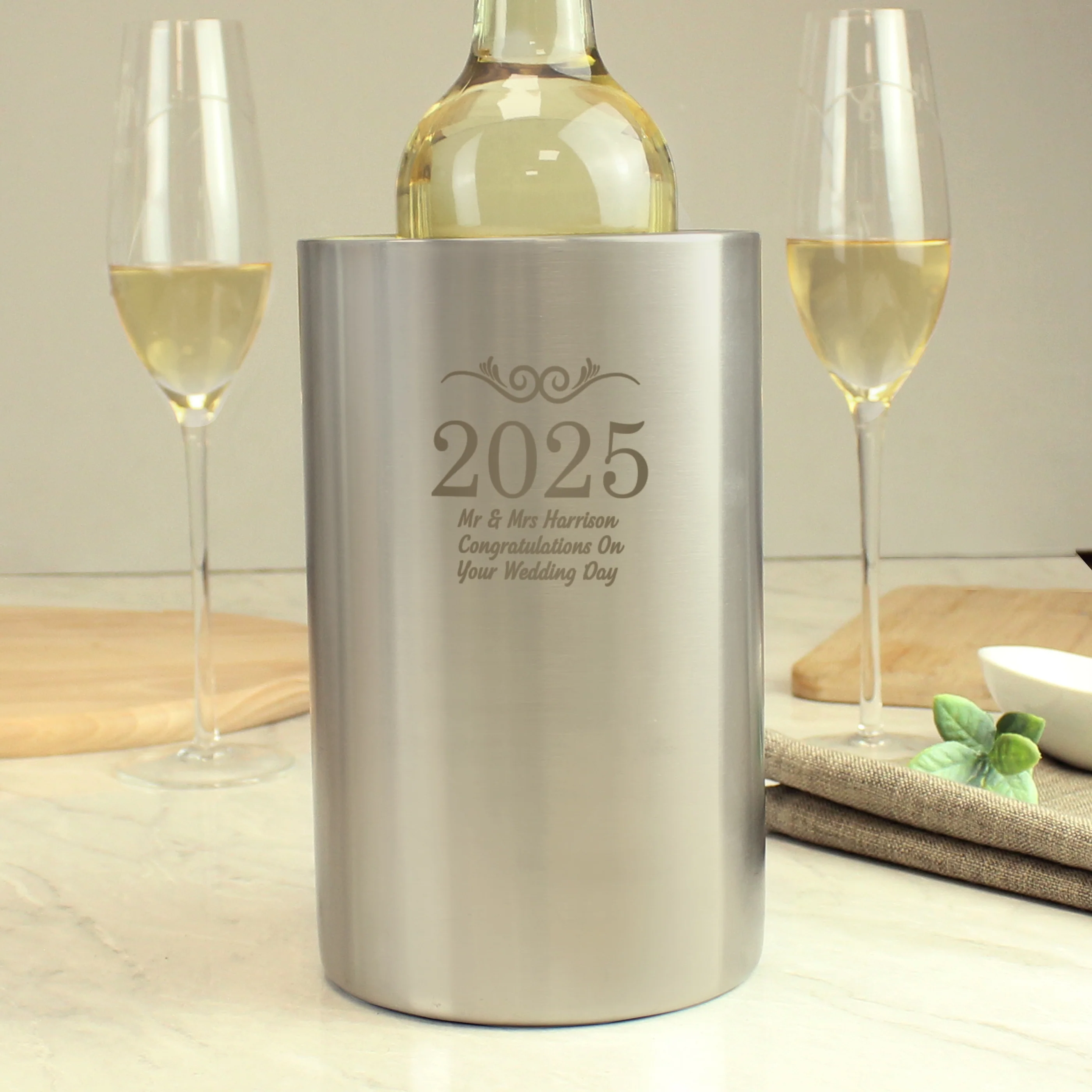 Personalised Number Frame Wine Cooler - Image 3