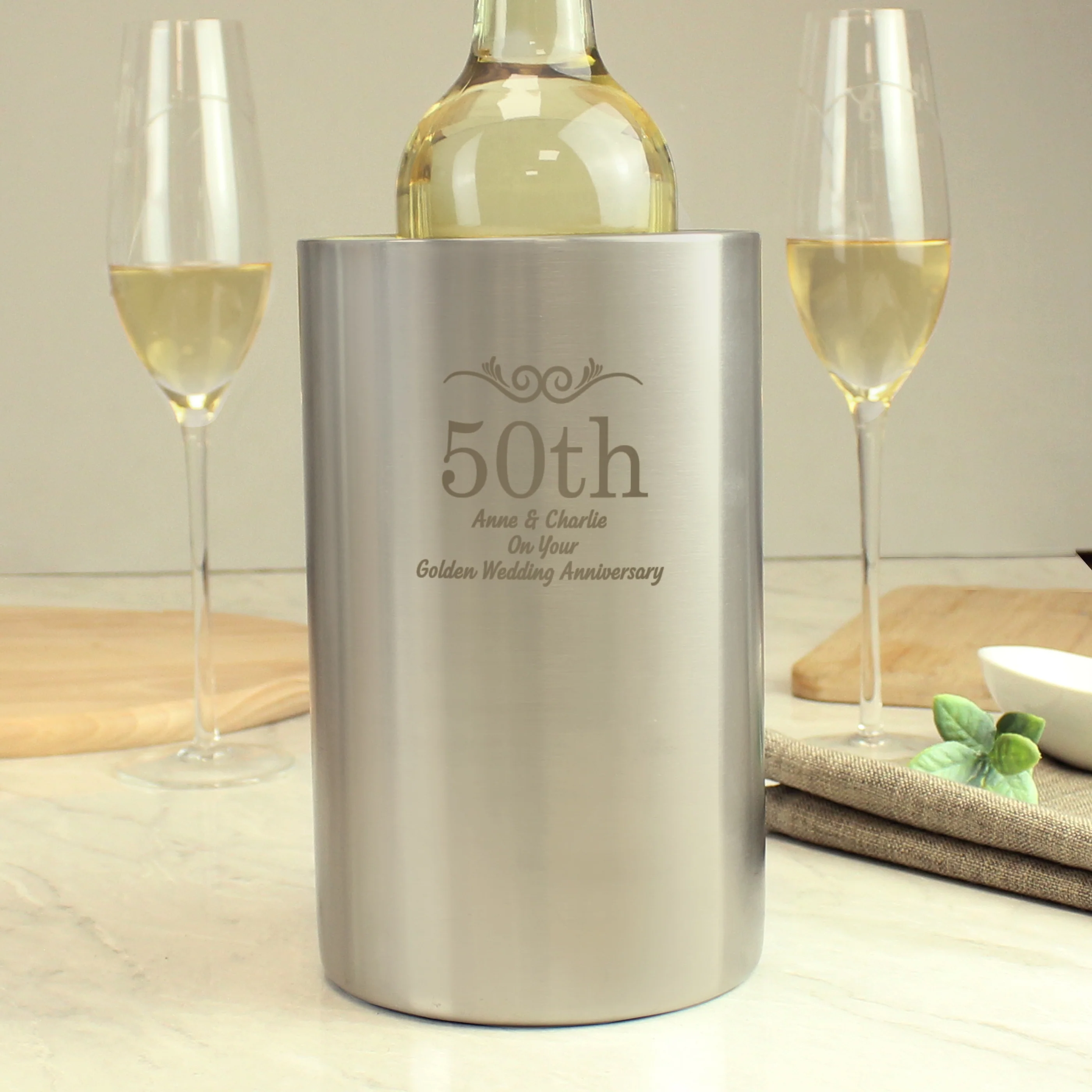 Personalised Number Frame Wine Cooler - Image 4