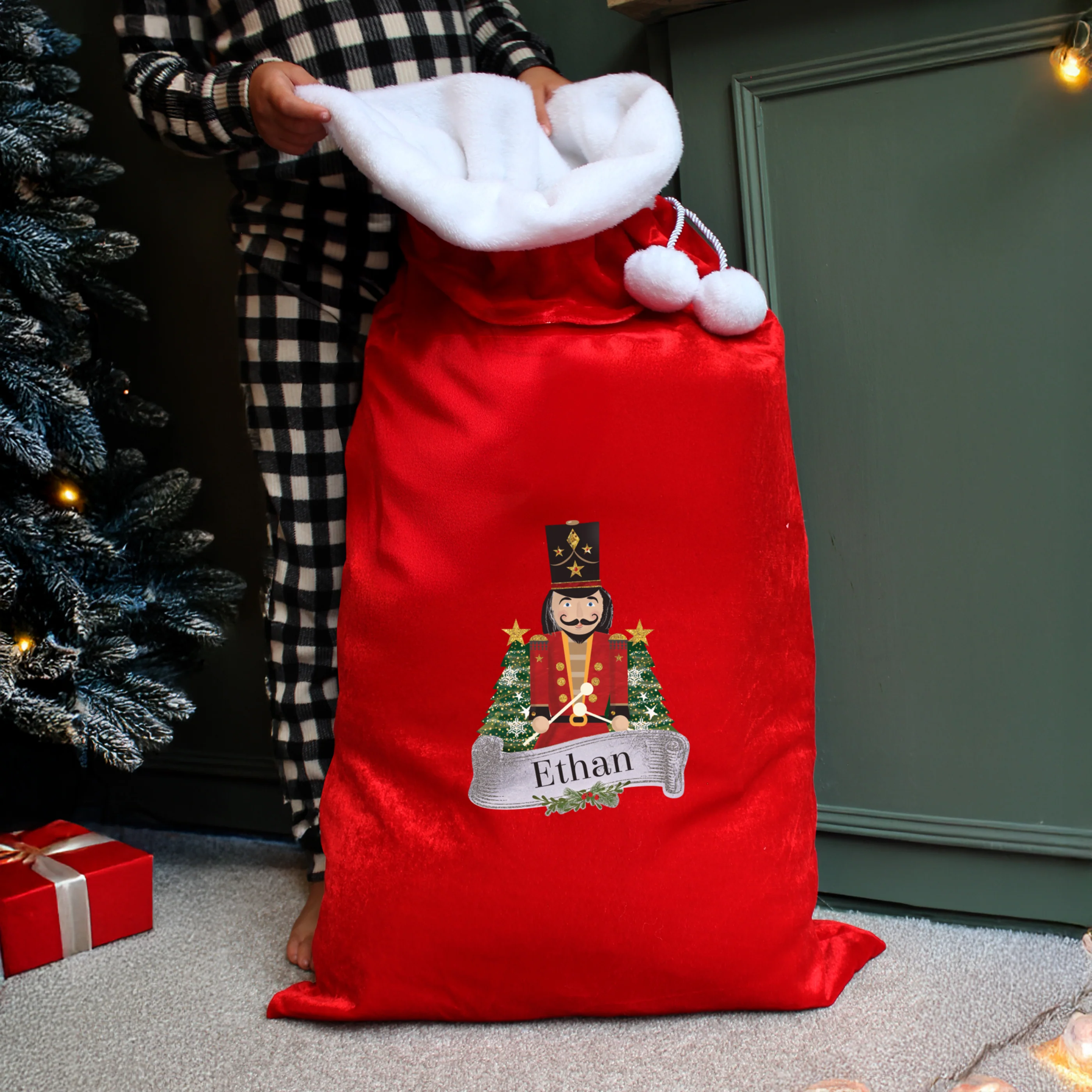 Personalised Nutcracker Red Sack - Image 3
