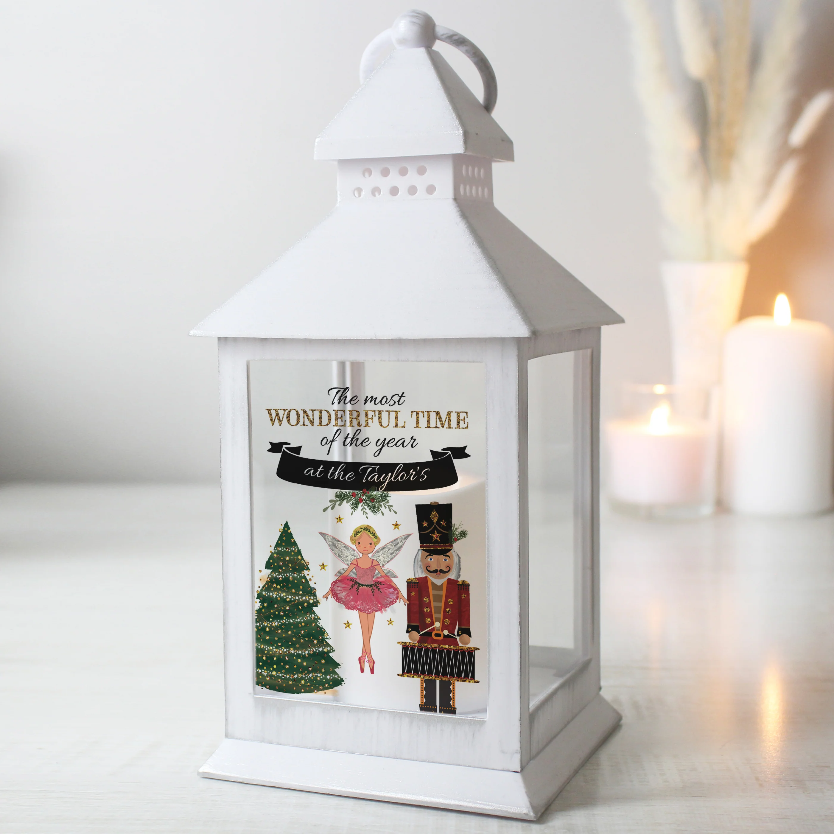 Personalised Nutcracker White Lantern - Image 3