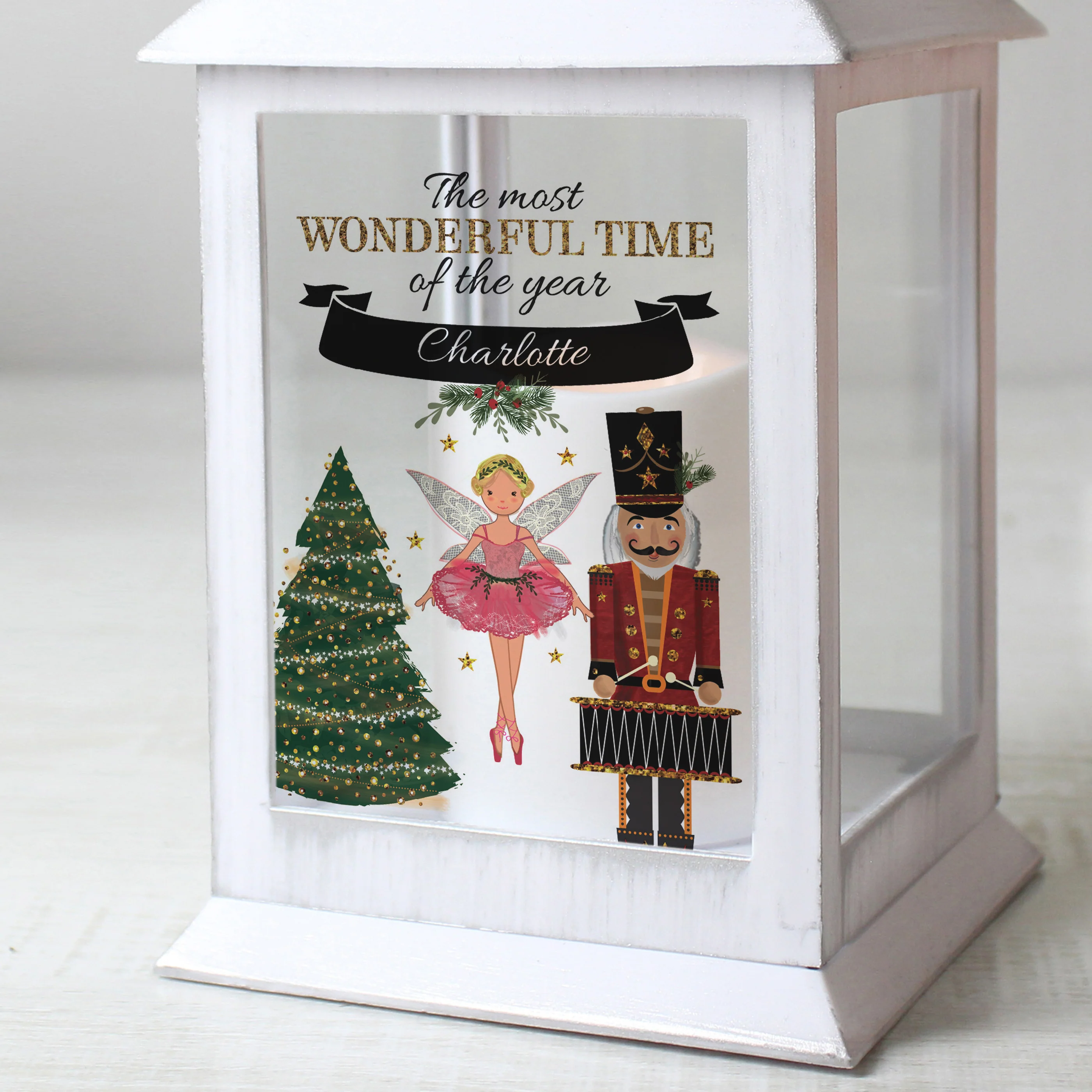Personalised Nutcracker White Lantern - Image 4
