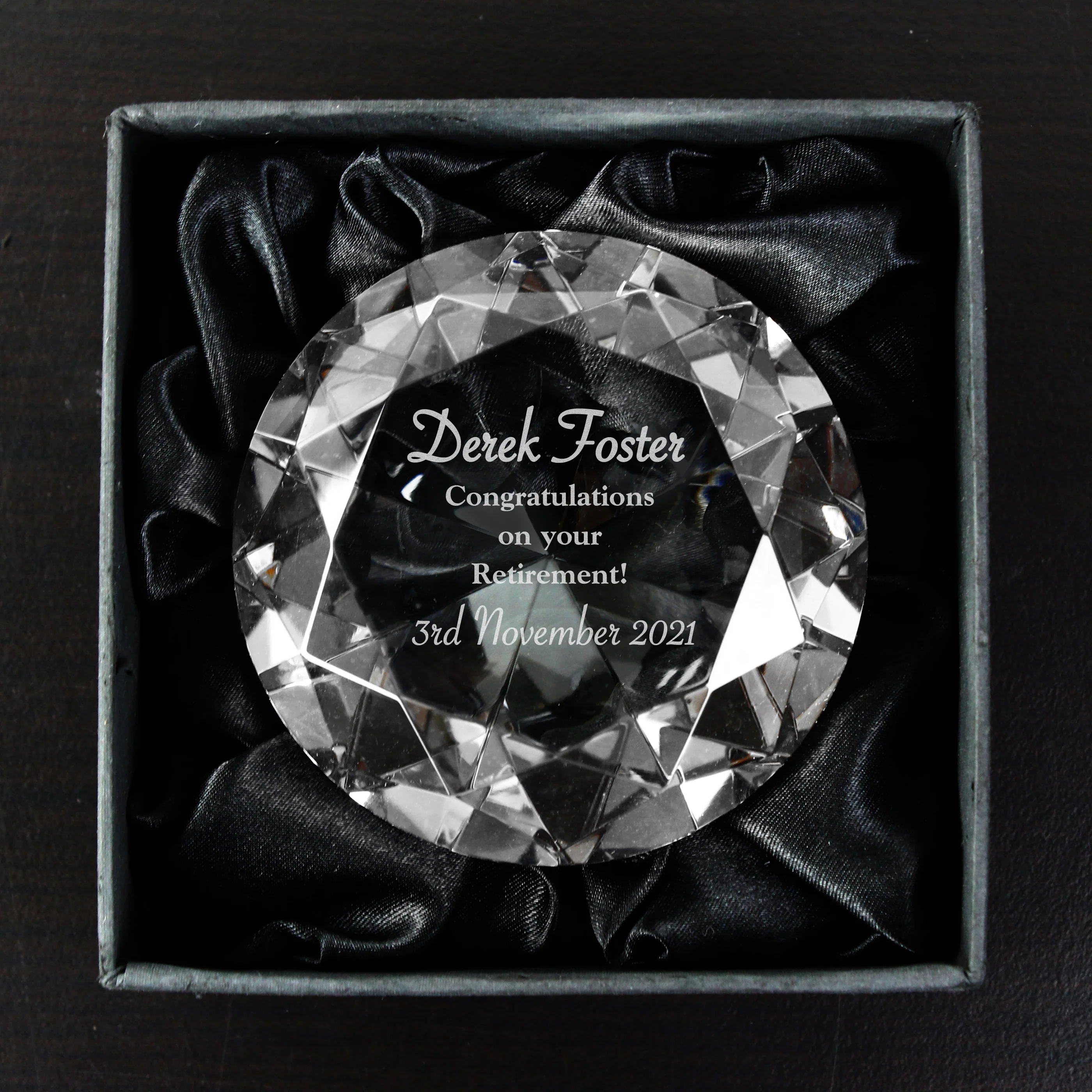 Personalised Occasion Diamond Paperweight - Image 4