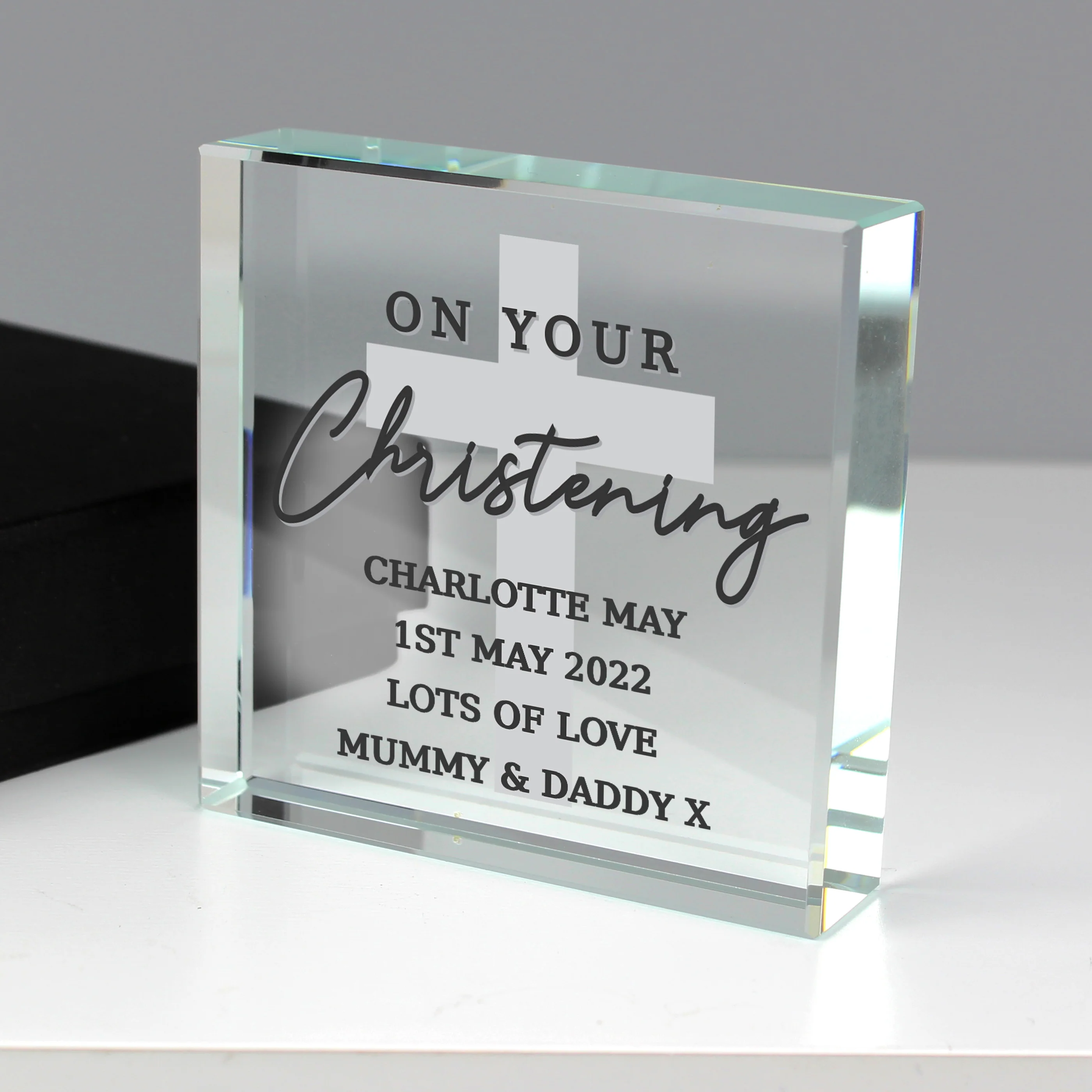 Personalised On Your Christening Crystal Token - Image 2