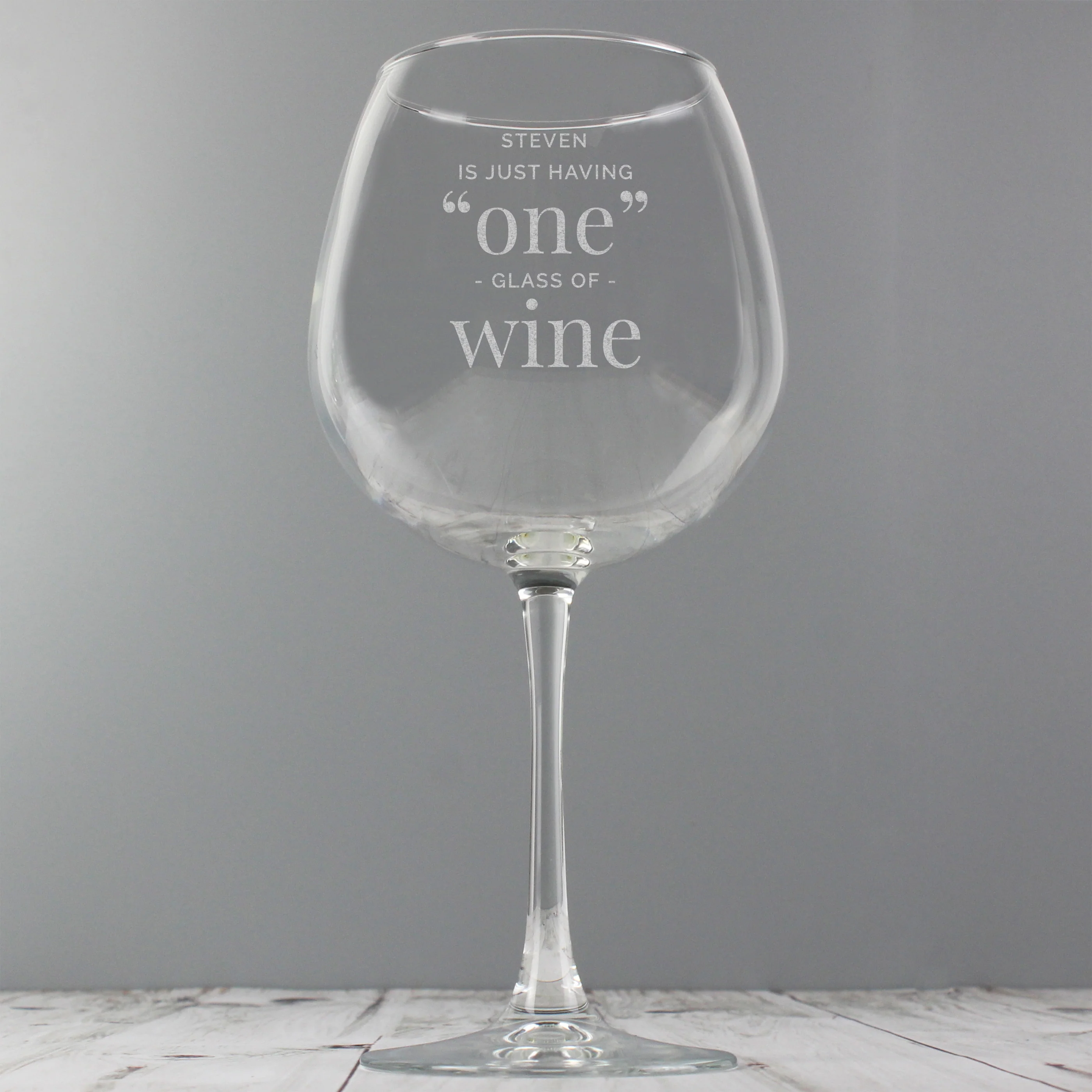 Personalised 'One Glass' Bottle of Wine Glass - Image 5