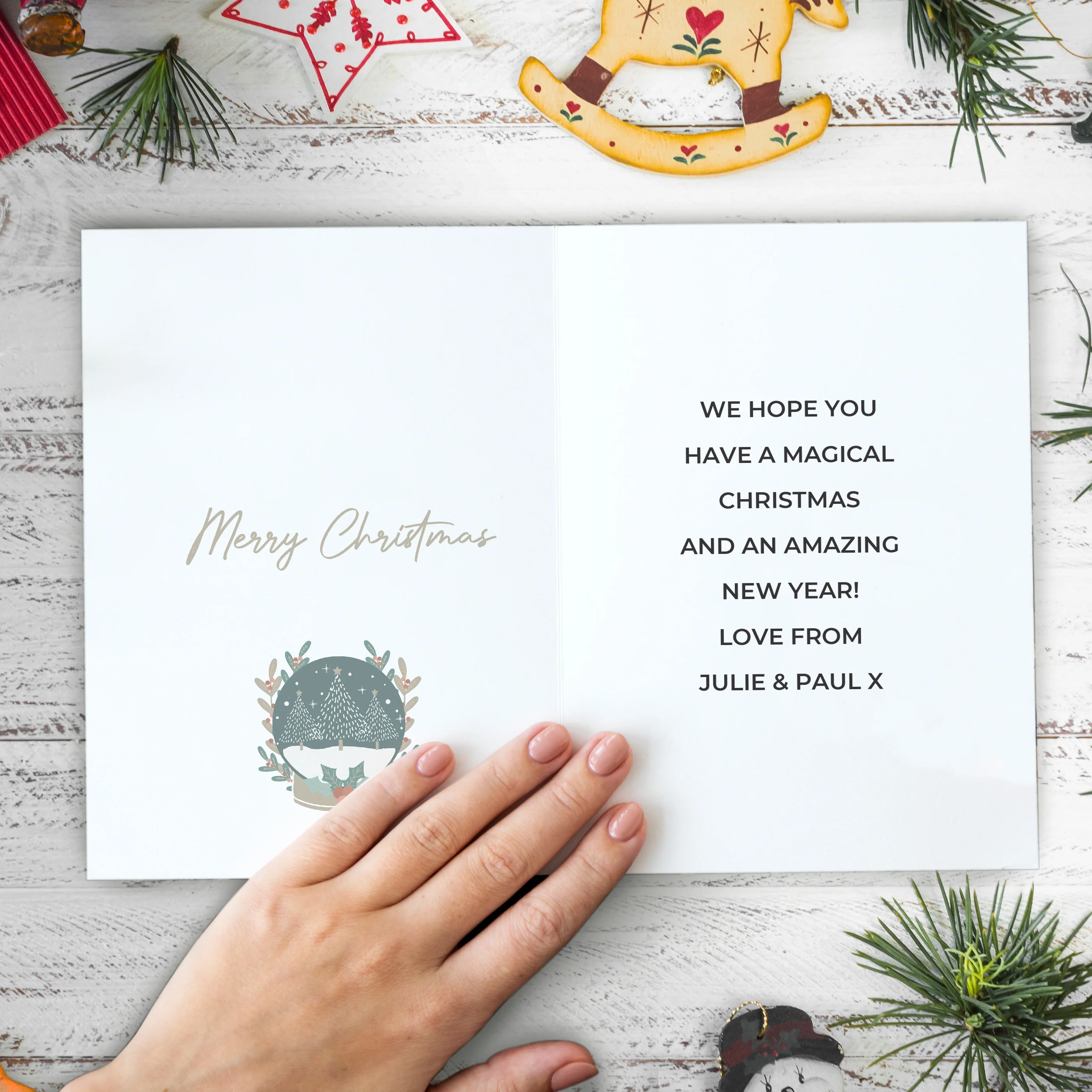 Personalised Pack of 10 Christmas Cards - Photo Upload - Image 6