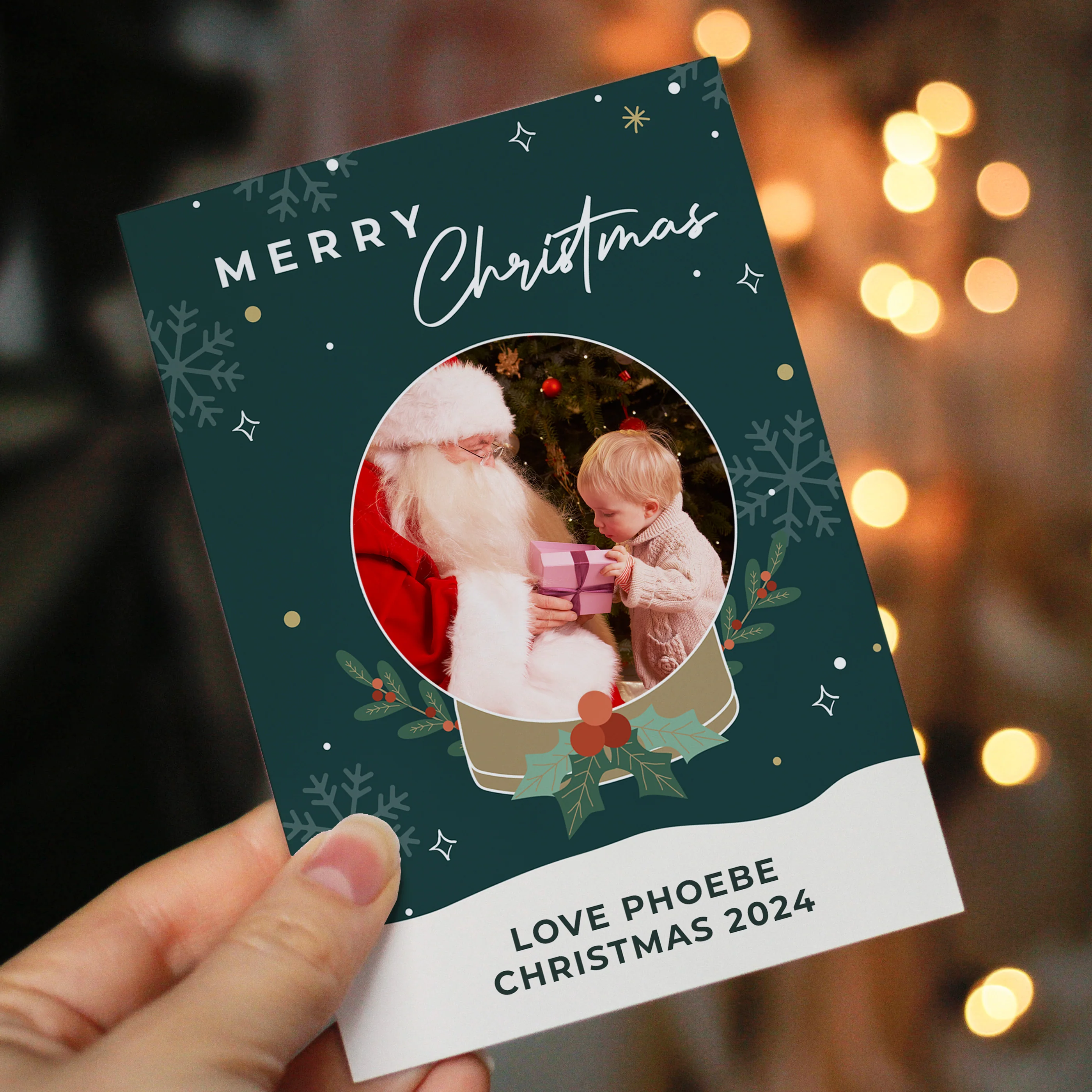 Personalised Pack of 10 Christmas Cards - Photo Upload - Image 7