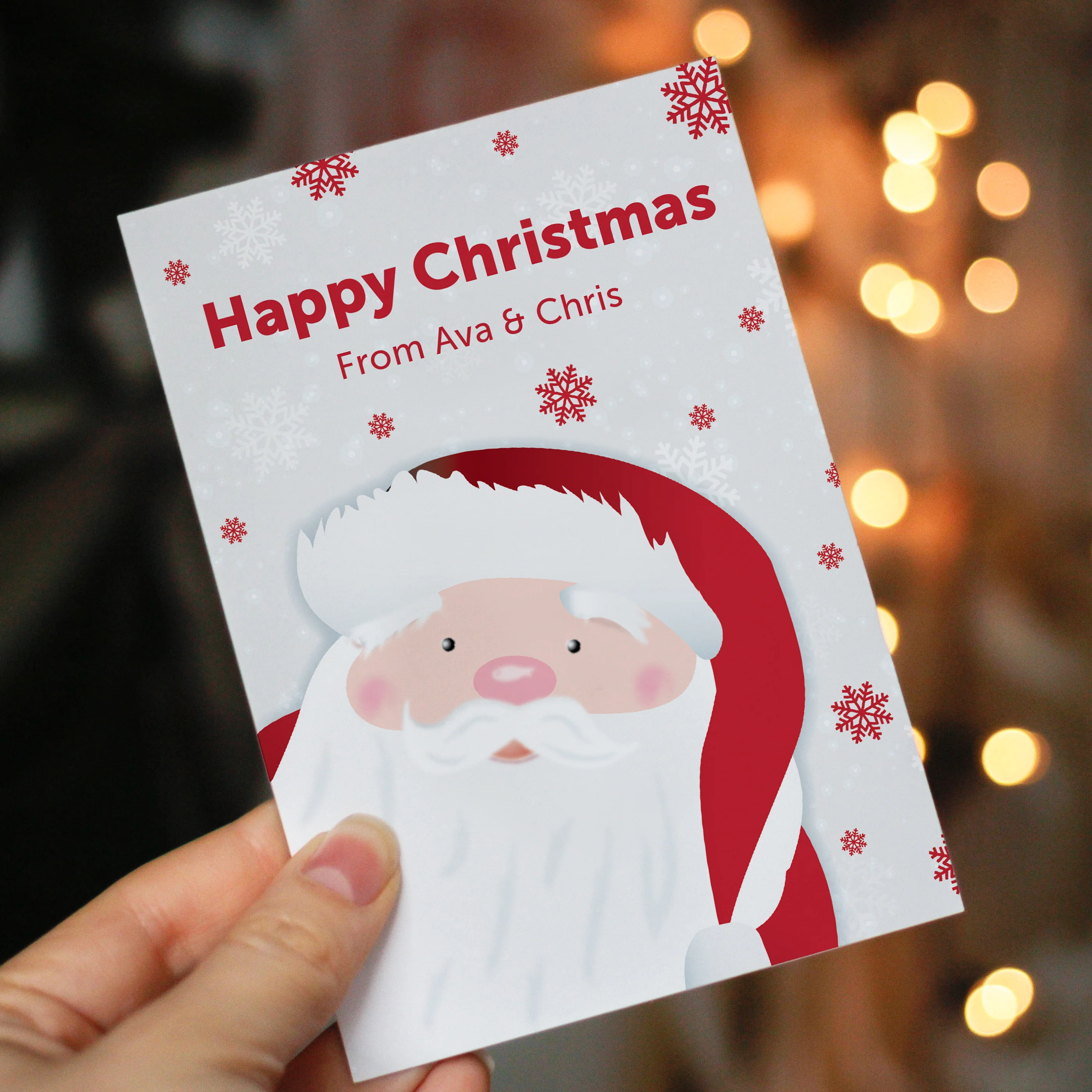 Personalised Pack of 10 Christmas Cards - Santa - Image 6
