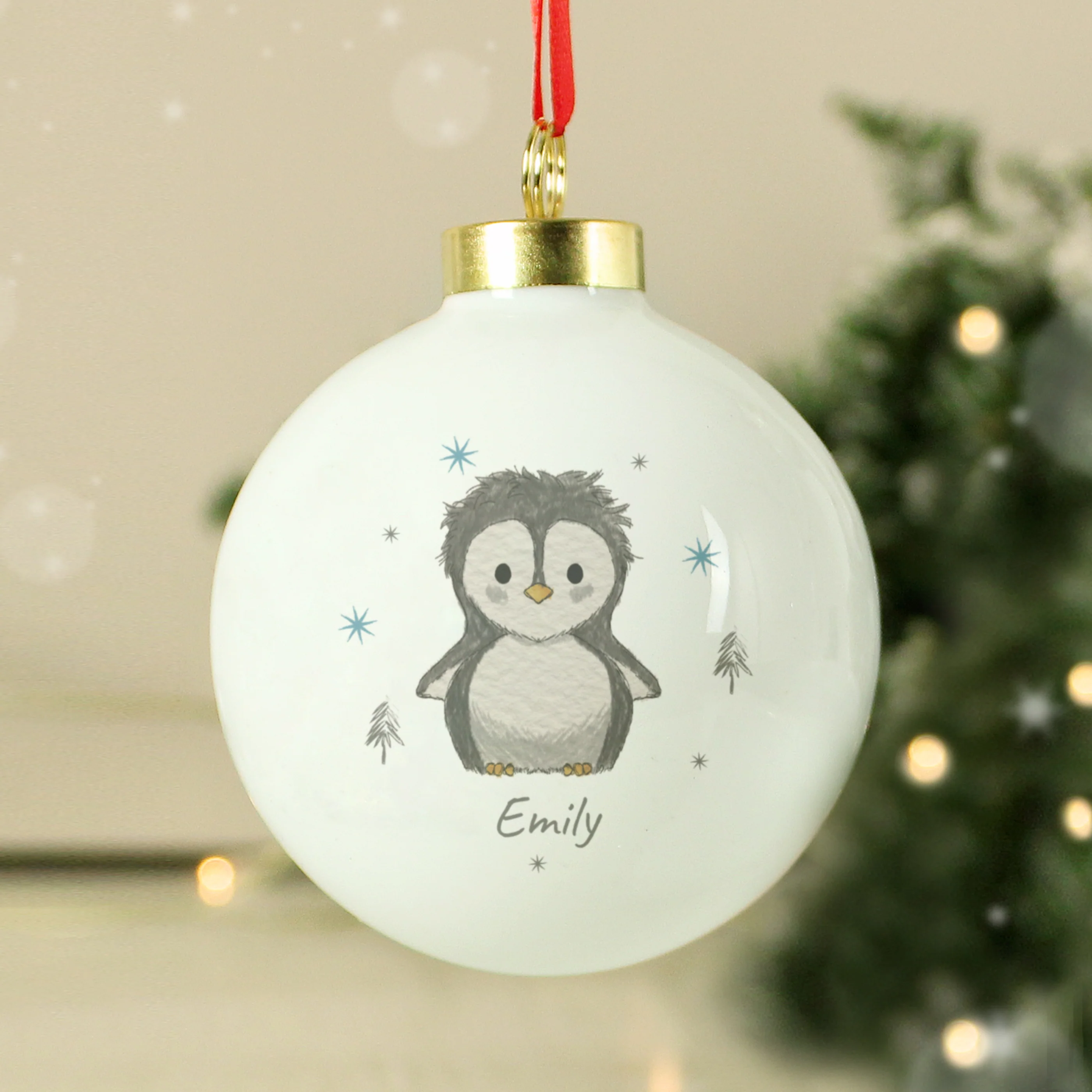 Personalised Pebbles the Penguin Bauble - Image 3