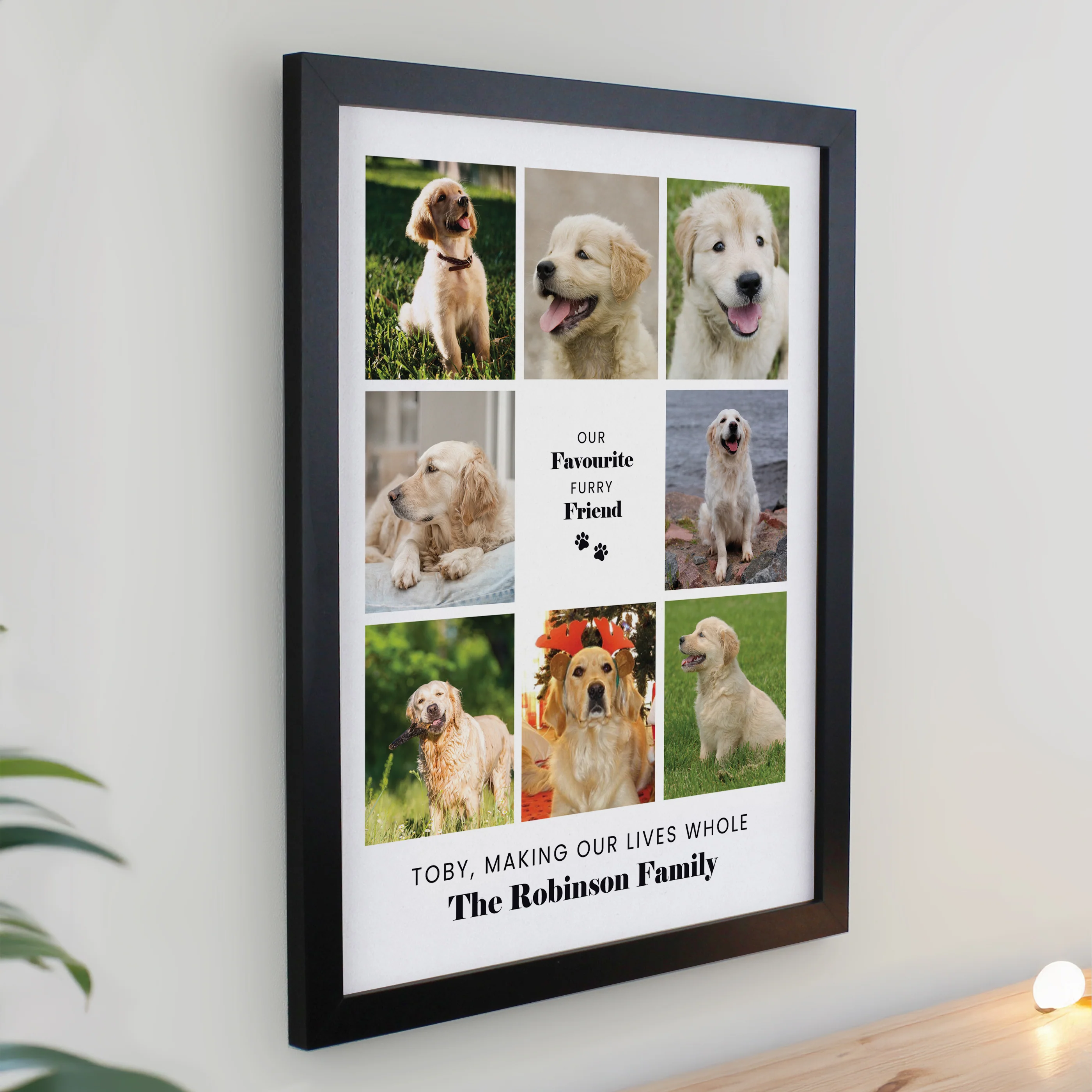 Personalised Pet Multi Photo Upload Black Framed Print - Image 2