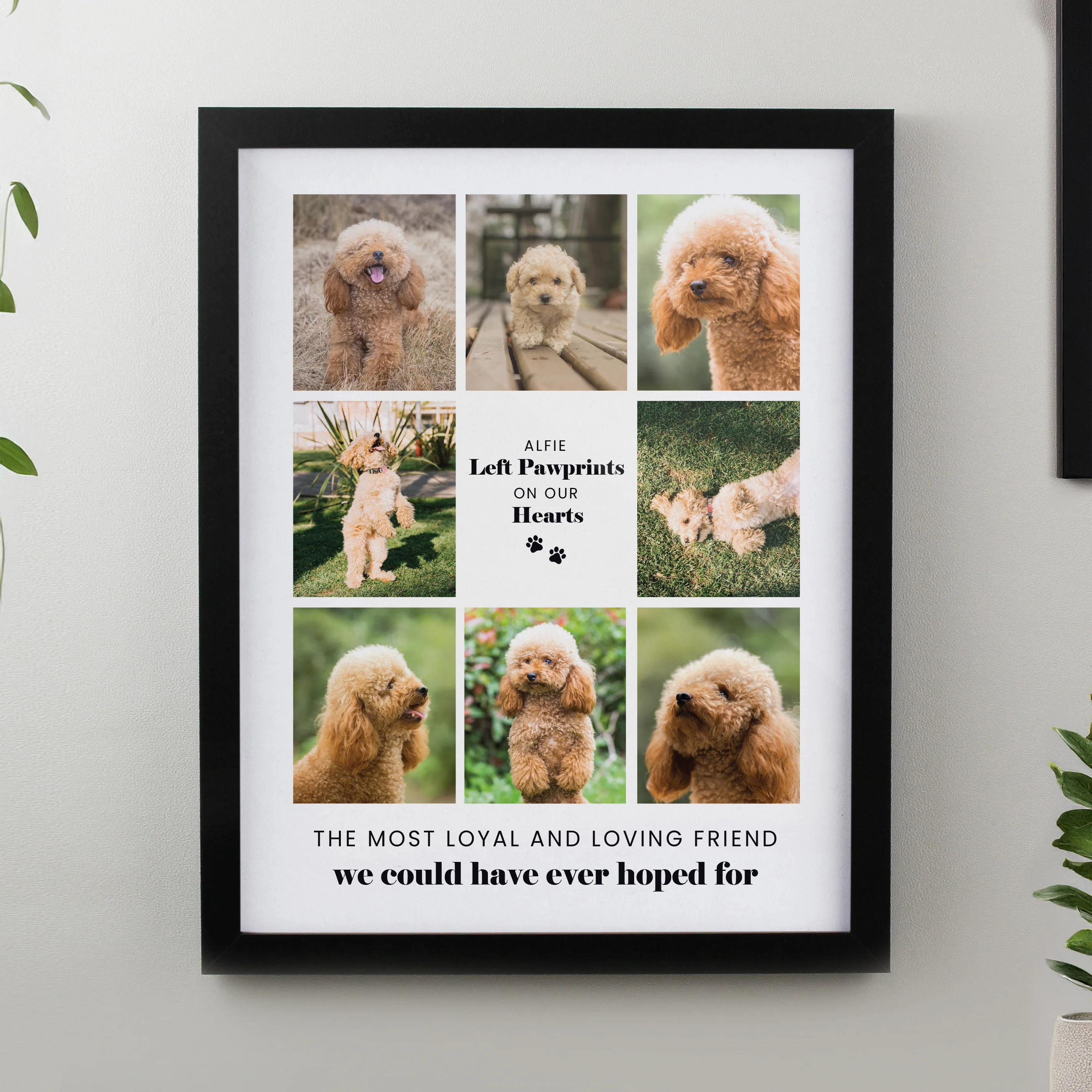 Personalised Pet Multi Photo Upload Black Framed Print - Image 3