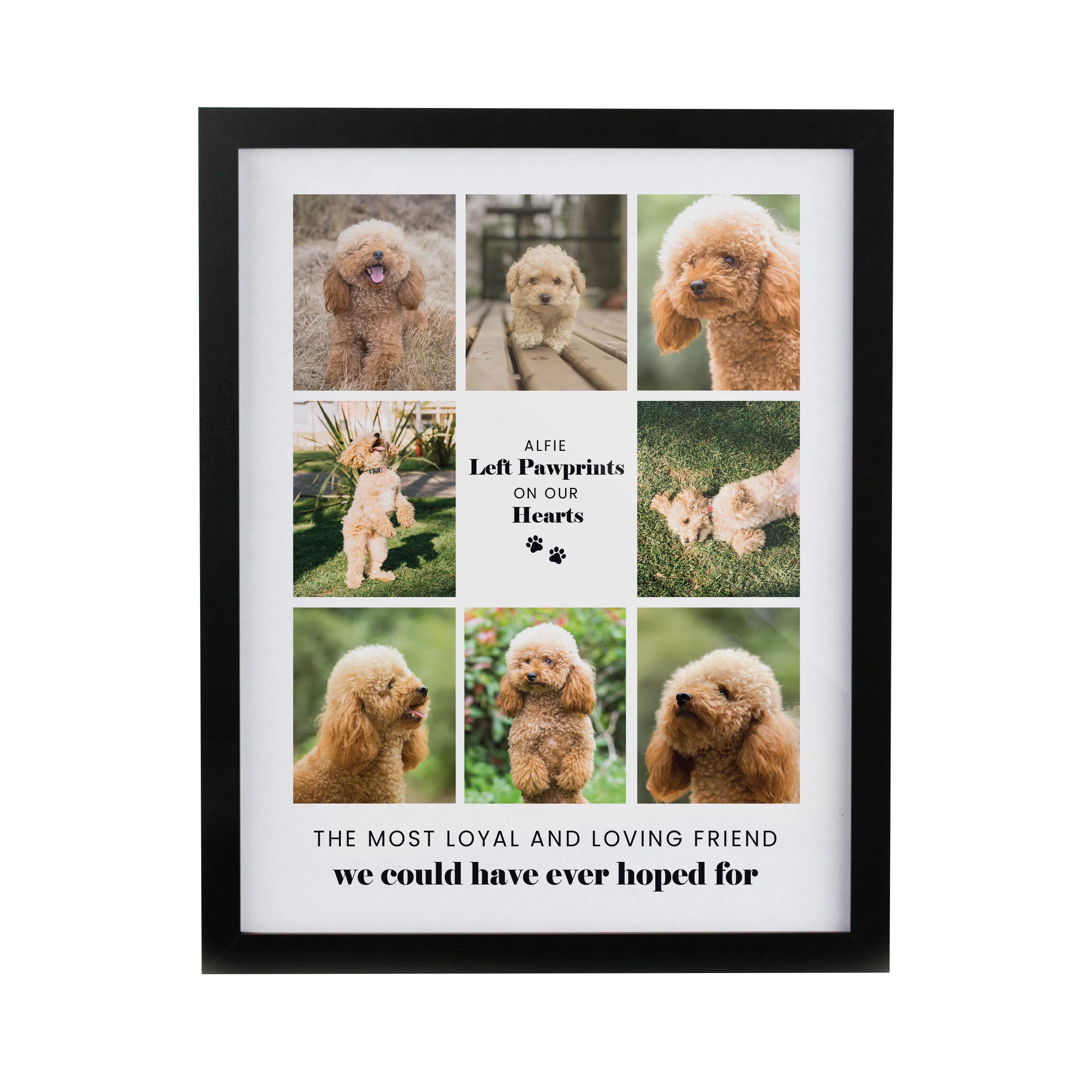 Personalised Pet Multi Photo Upload Black Framed Print - Image 4
