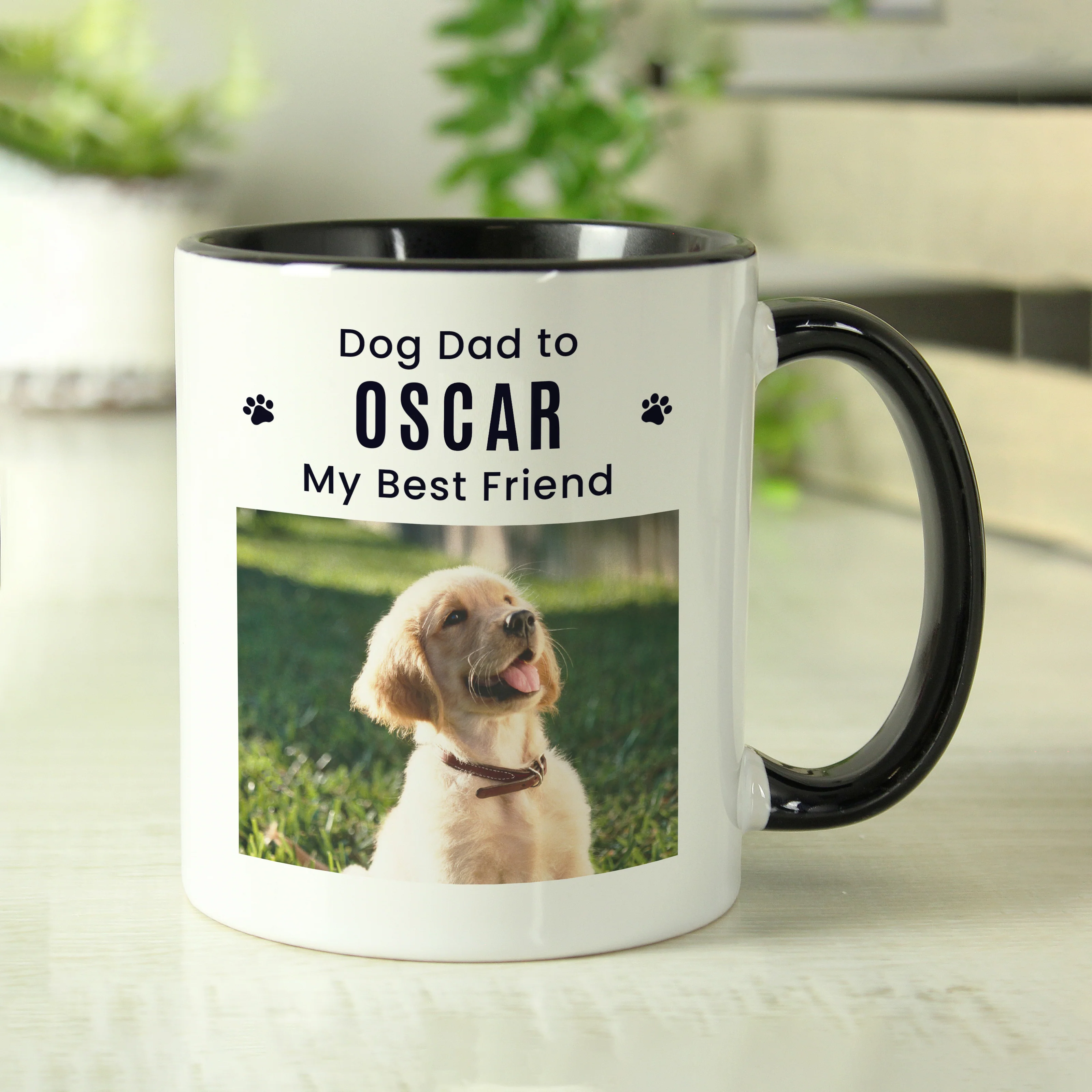 Personalised Pet Photo Upload Black Handled Mug - Image 3