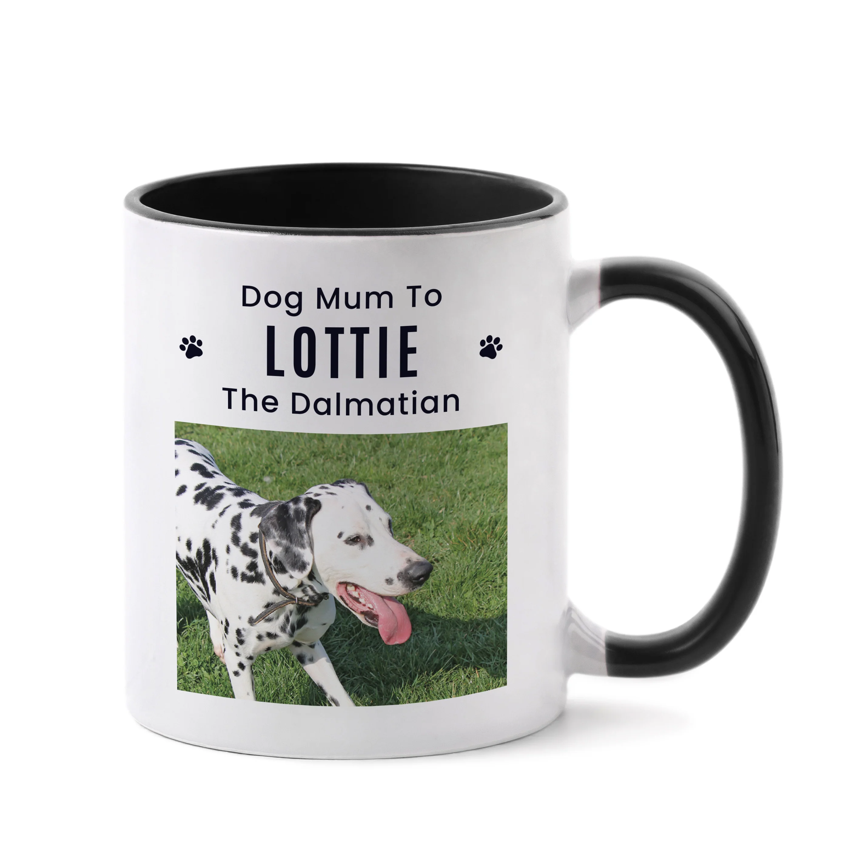 Personalised Pet Photo Upload Black Handled Mug - Image 5