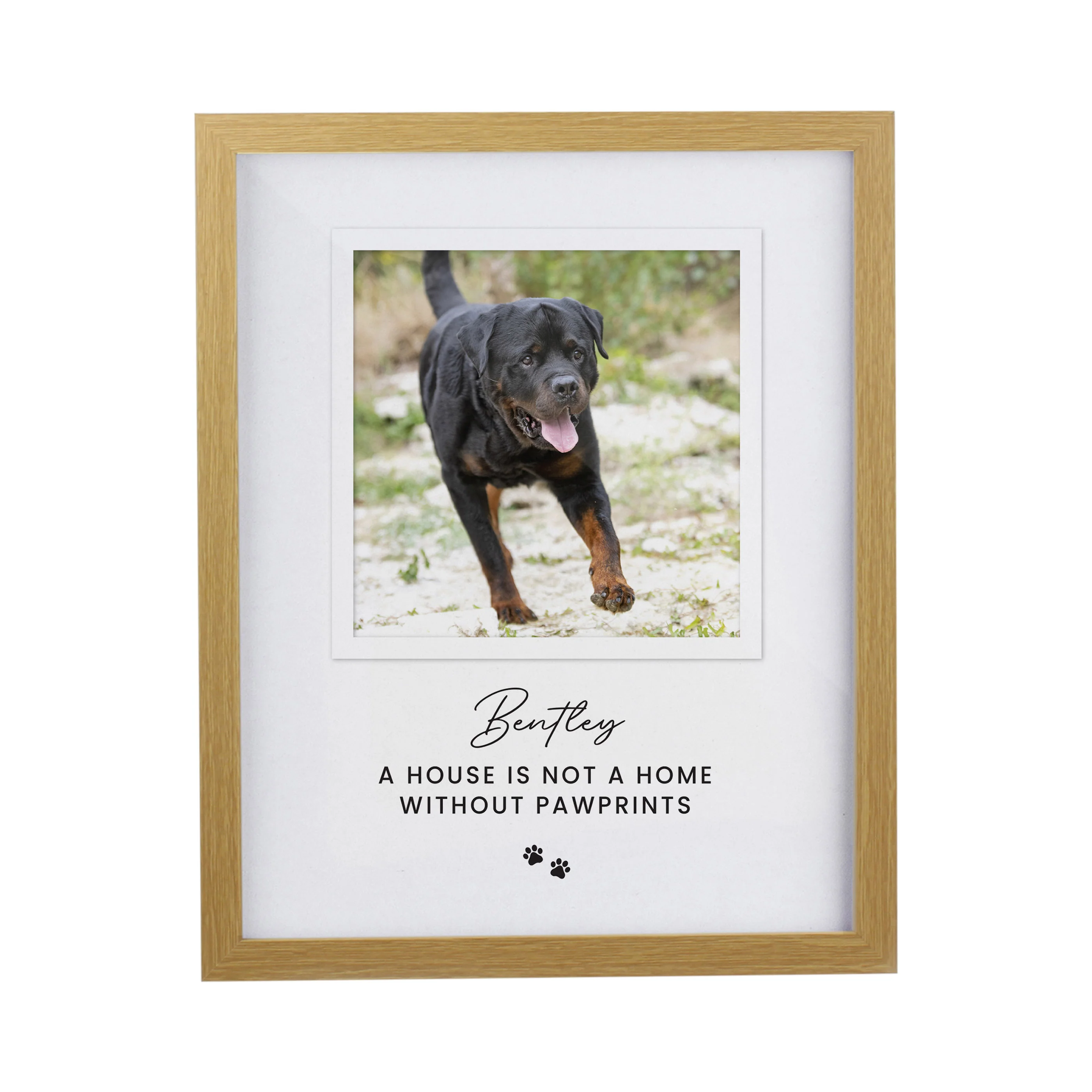 Personalised Pet Photo Upload Oak Framed Print - Image 4