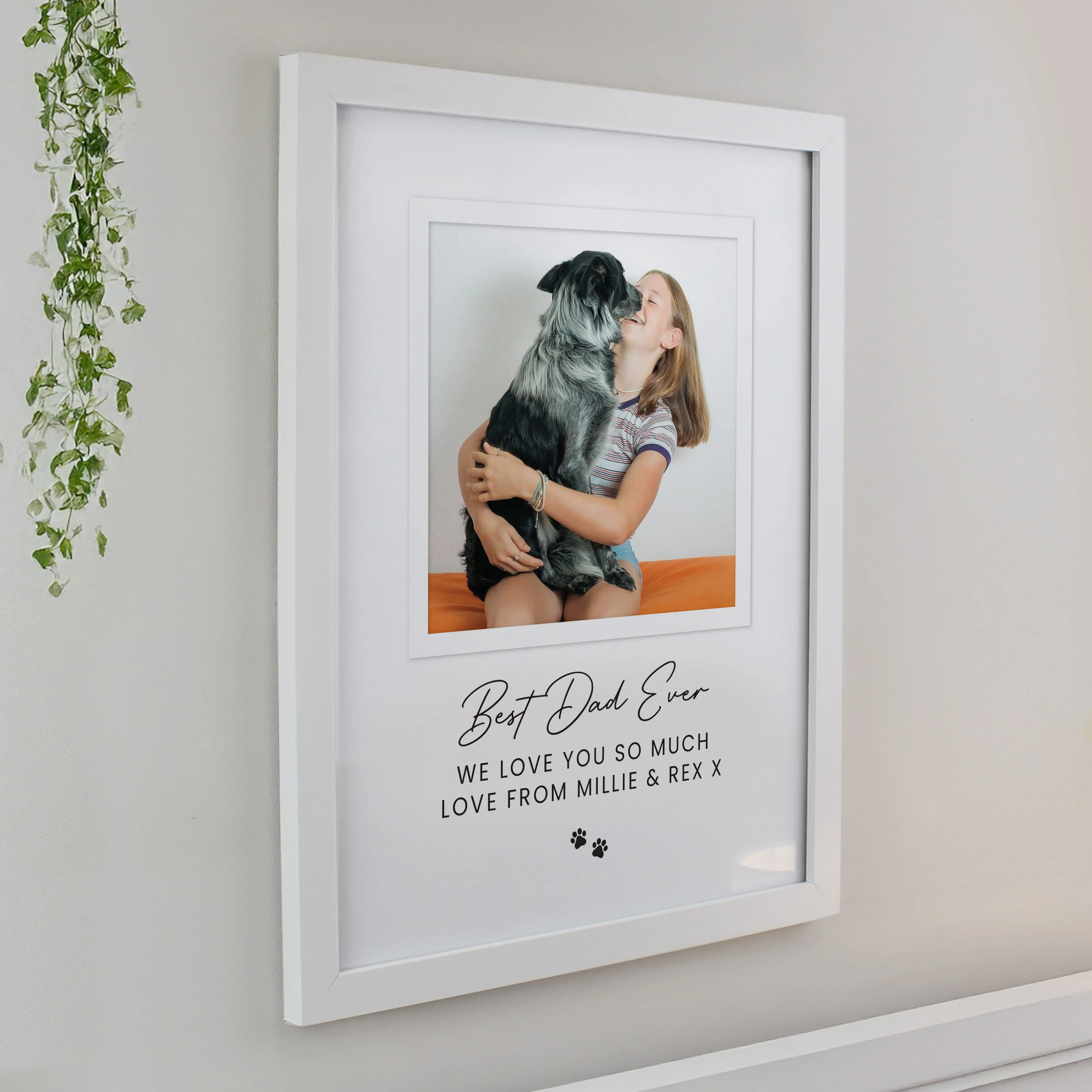 Personalised Pet Photo Upload White Framed Print - Image 2