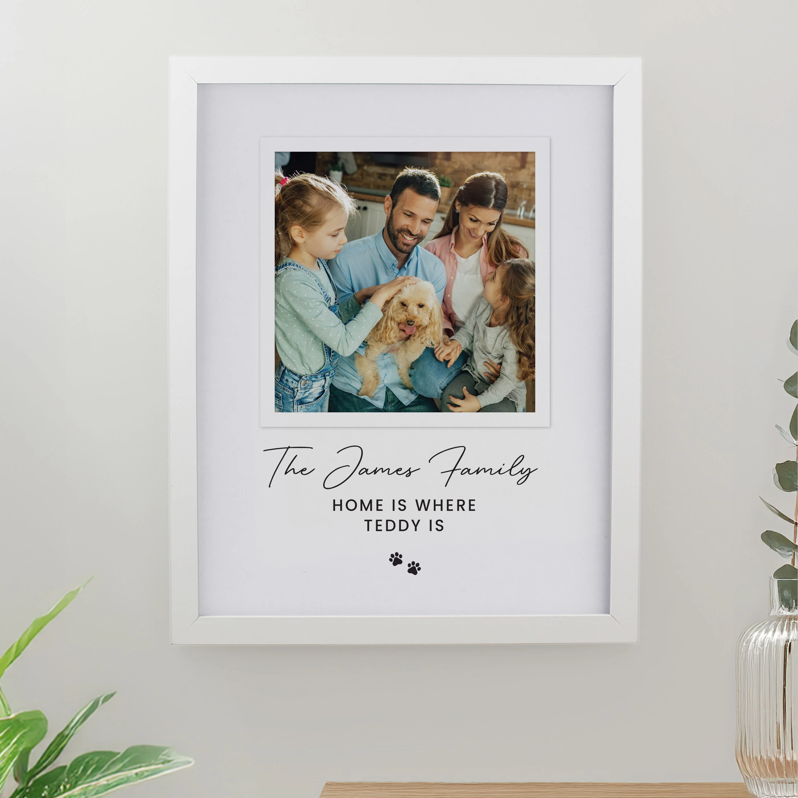 Personalised Pet Photo Upload White Framed Print - Image 3