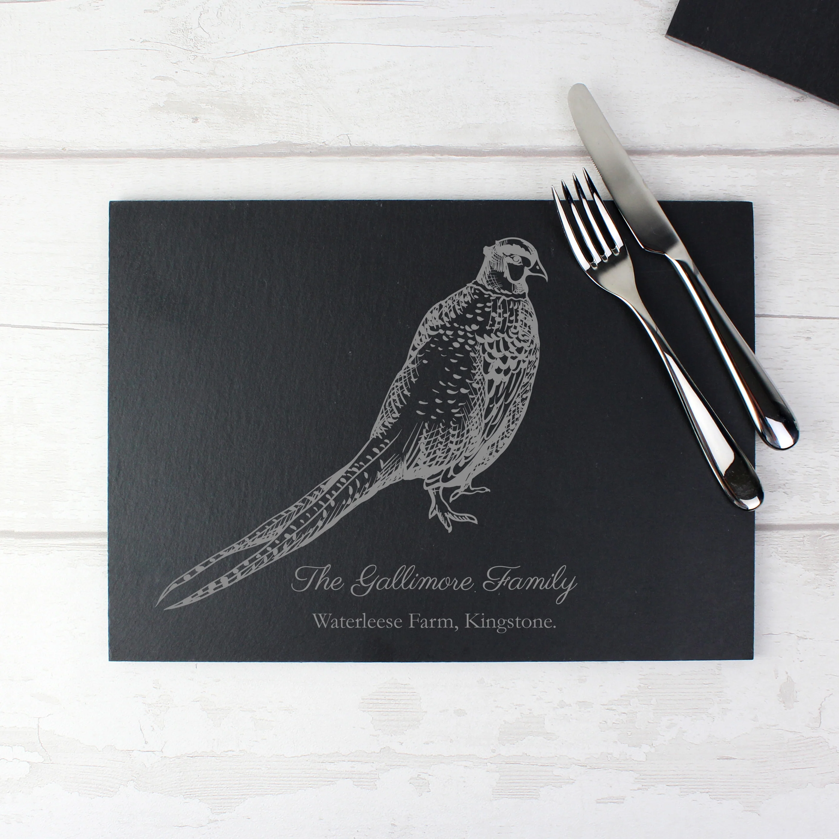 Personalised Pheasant Slate Placemat - Image 3