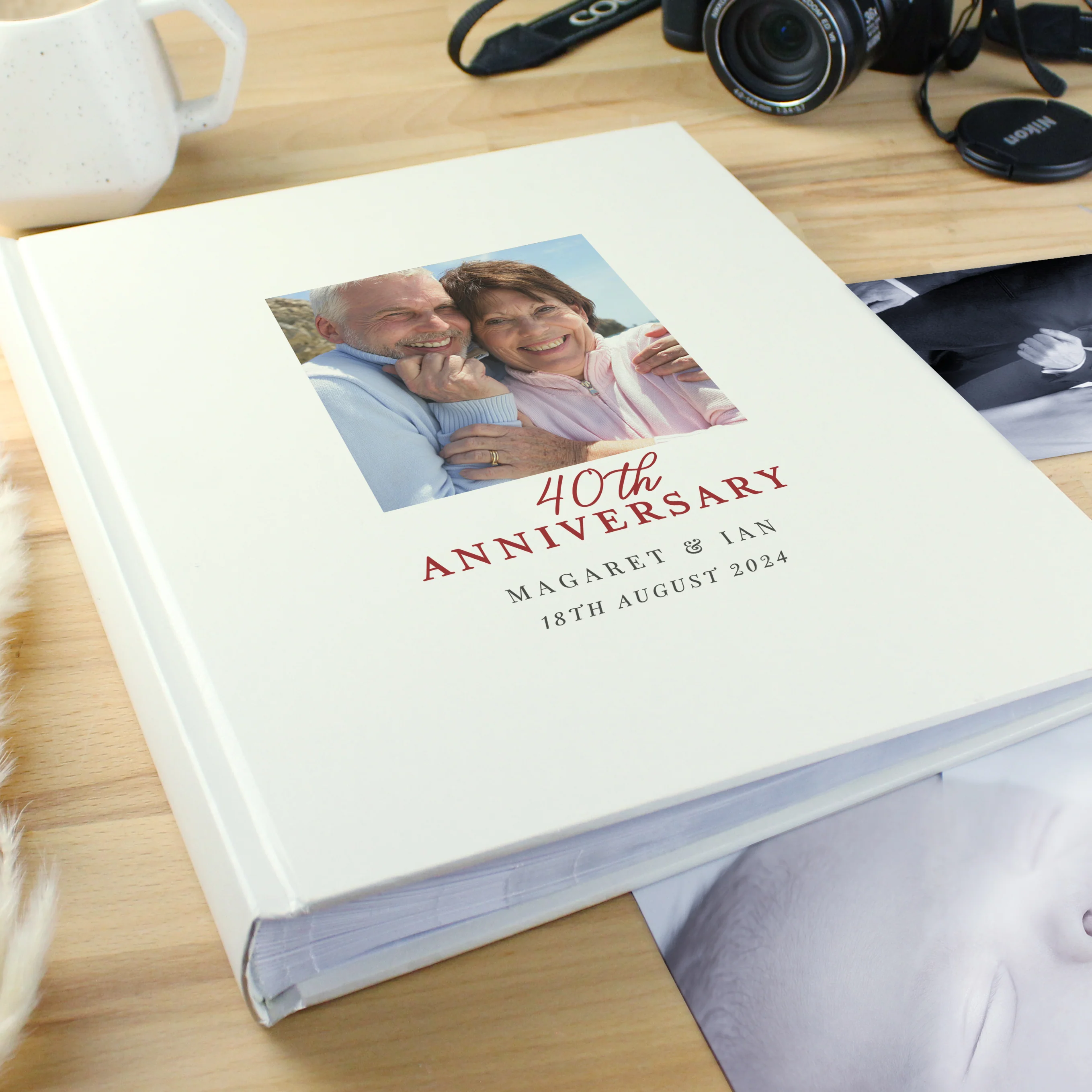 Personalised Photo Upload 40th Anniversary Traditional Photo Album - Image 2