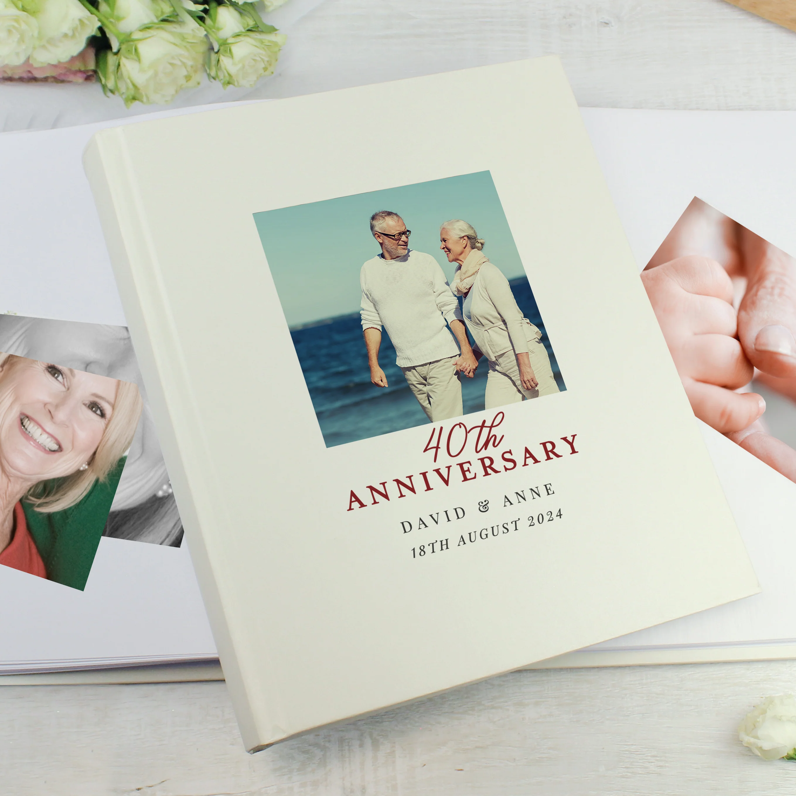 Personalised Photo Upload 40th Anniversary Traditional Photo Album - Image 3